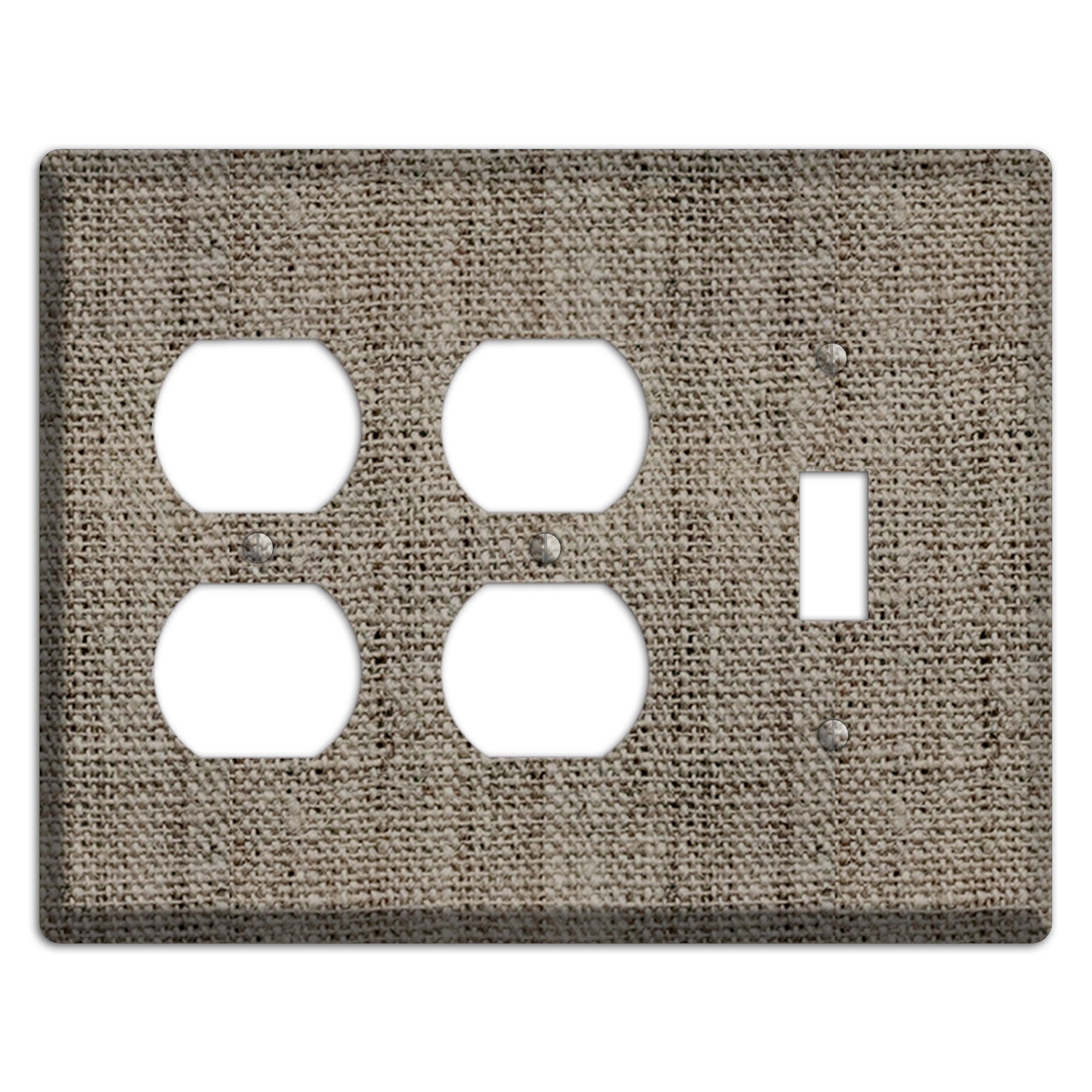 Makara Burlap 2 Duplex / Toggle Wallplate