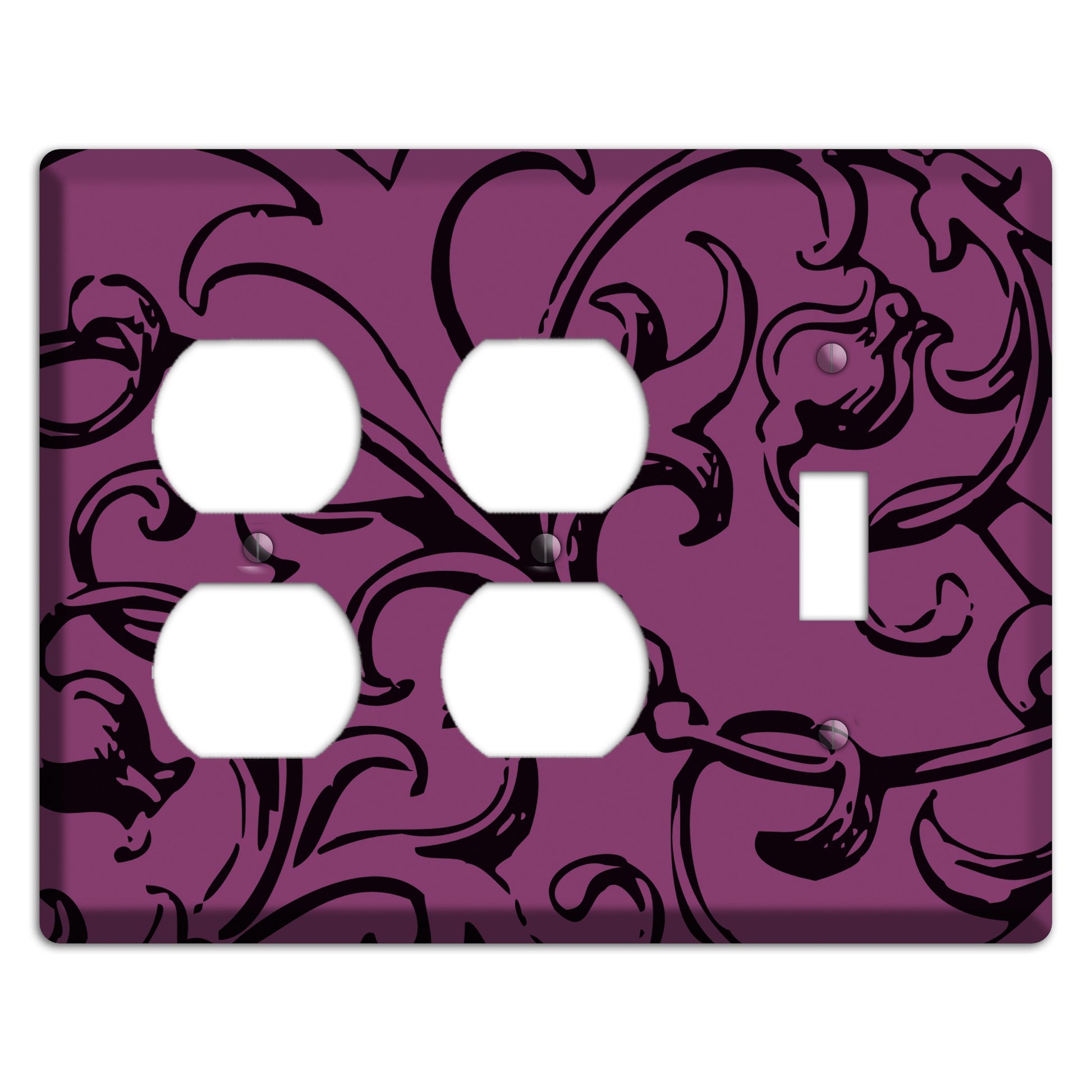 Victorian Fuschia 2 Duplex / Toggle Wallplate