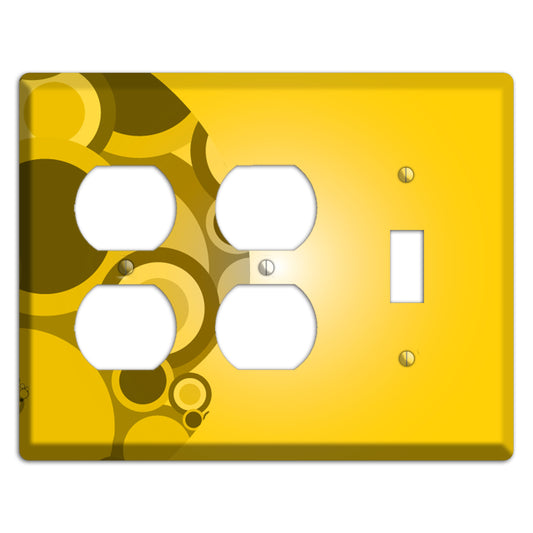 Mustard Yellow Circles 2 Duplex / Toggle Wallplate