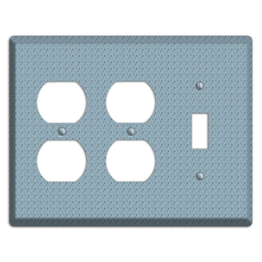 Blue Tiny Trees 2 Duplex / Toggle Wallplate