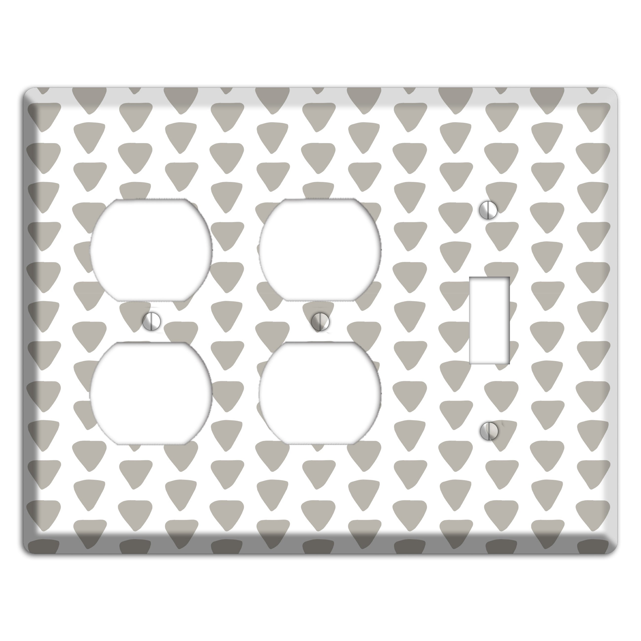 Simple Scandanavian Style R 2 Duplex / Toggle Wallplate