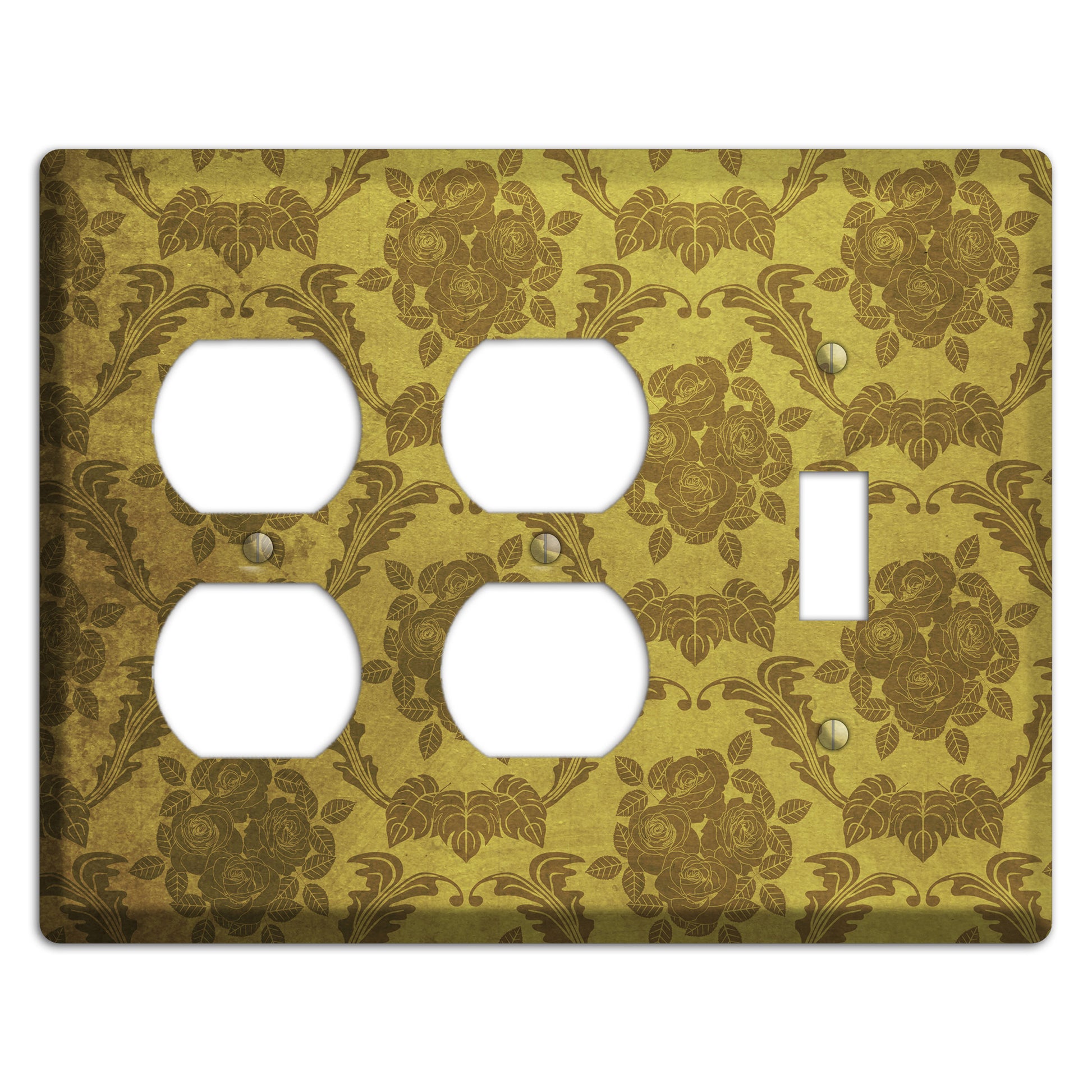 Pesto Vintage Rose Damask 2 Duplex / Toggle Wallplate