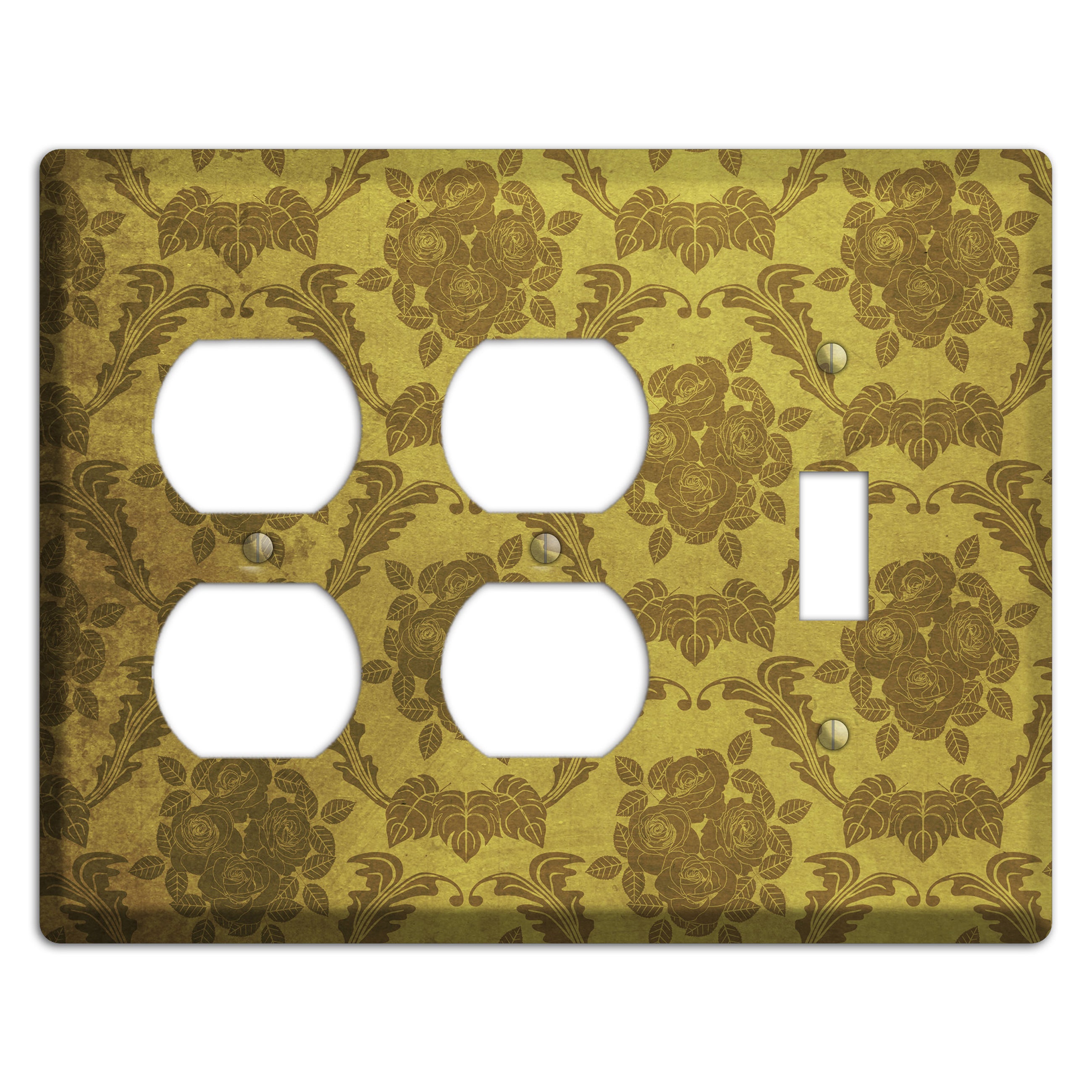 Pesto Vintage Rose Damask 2 Duplex / Toggle Wallplate