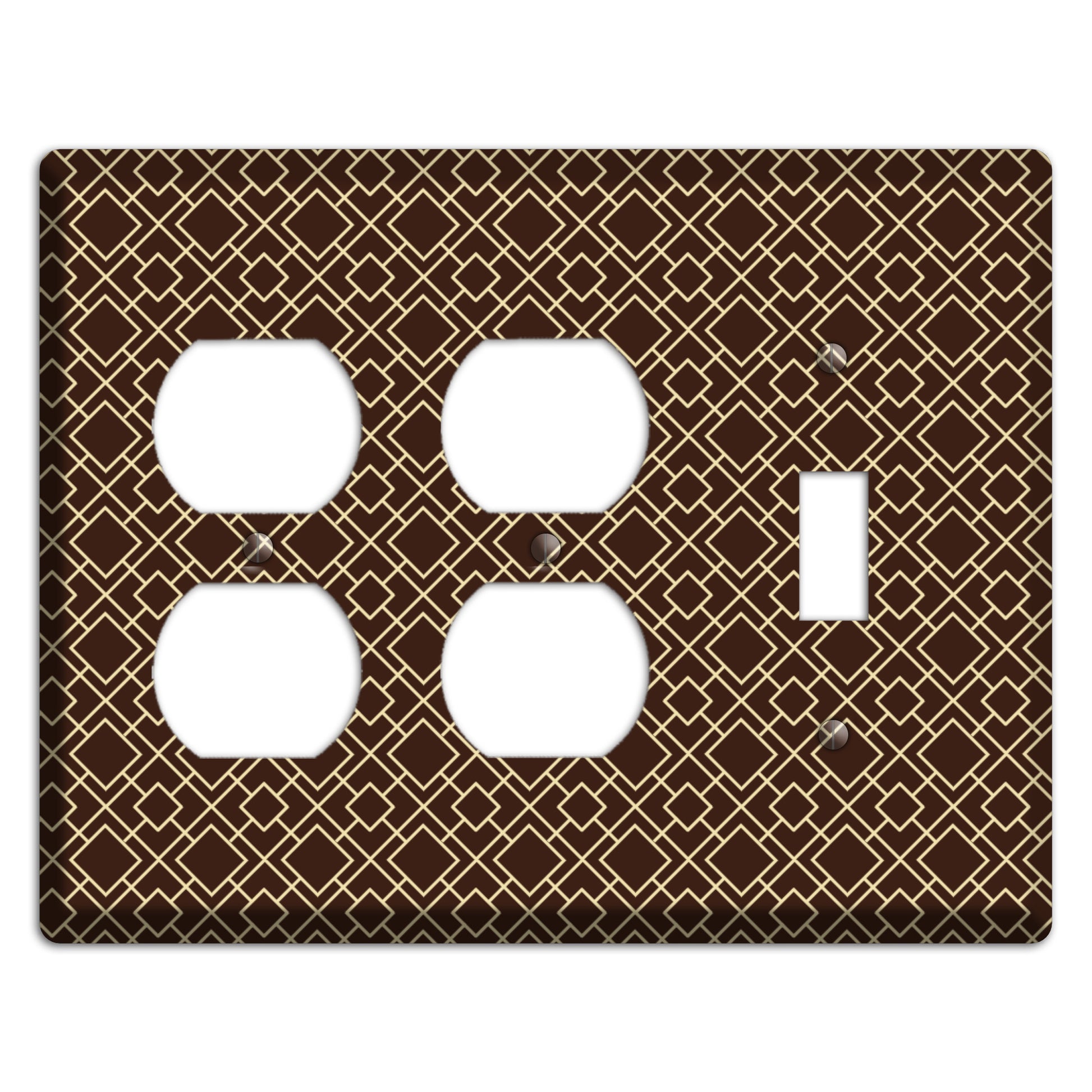 Asian Square Pattern 2 Duplex / Toggle Wallplate