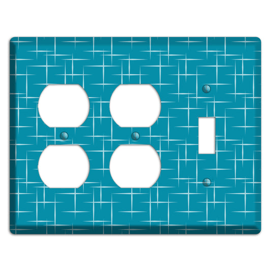 Blue Atom Burst 2 Duplex / Toggle Wallplate