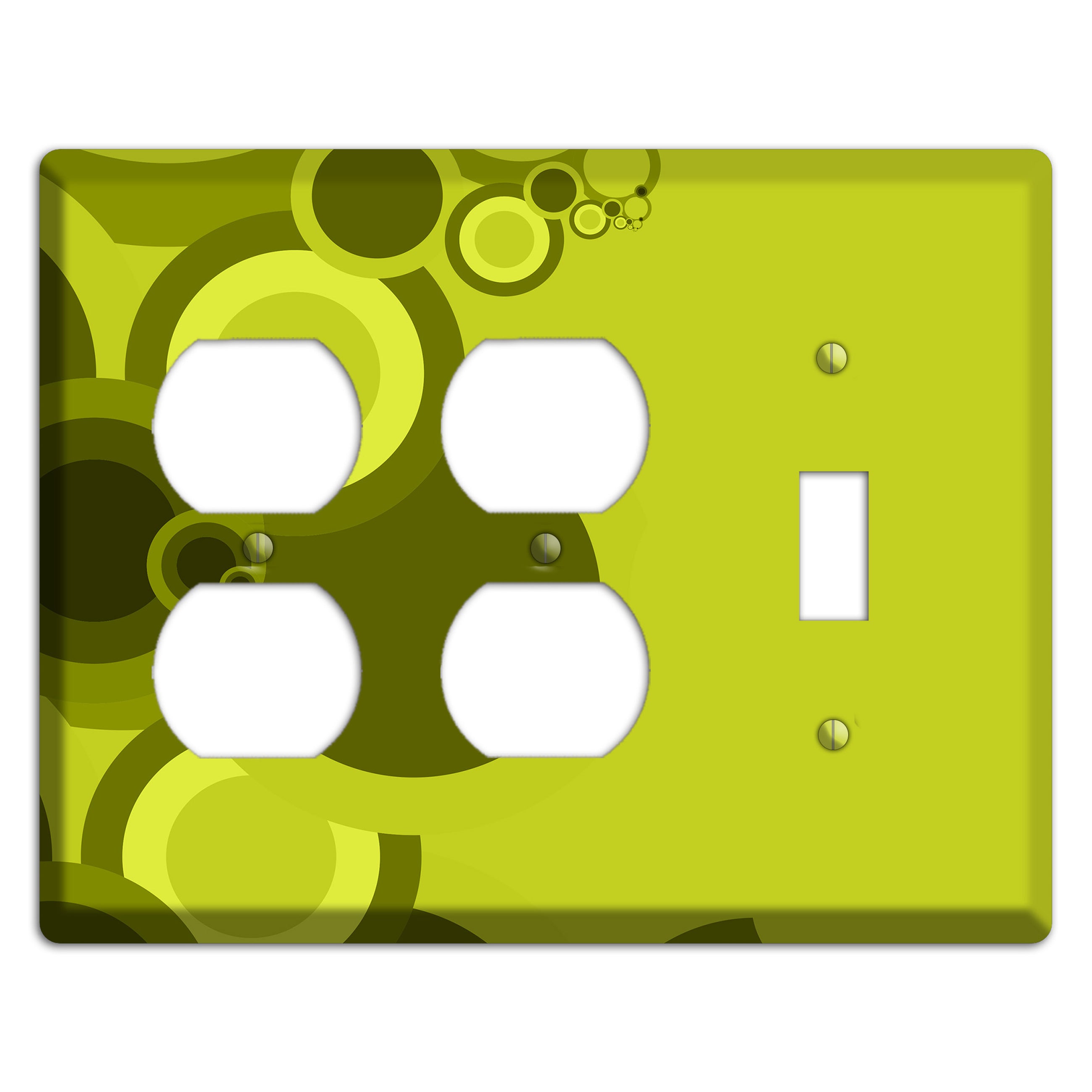 Green Circles 2 Duplex / Toggle Wallplate