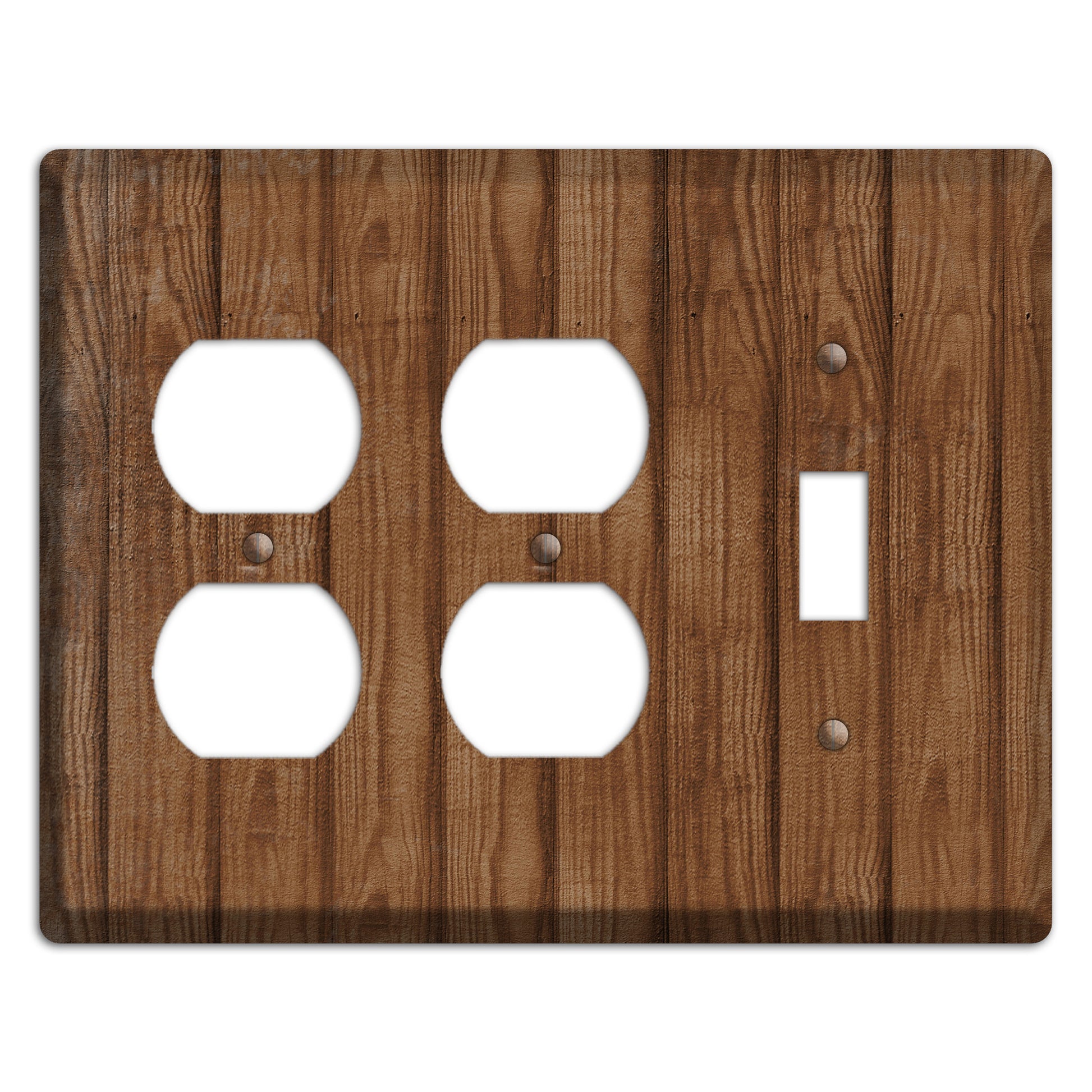 Old Copper Weathered Wood 2 Duplex / Toggle Wallplate