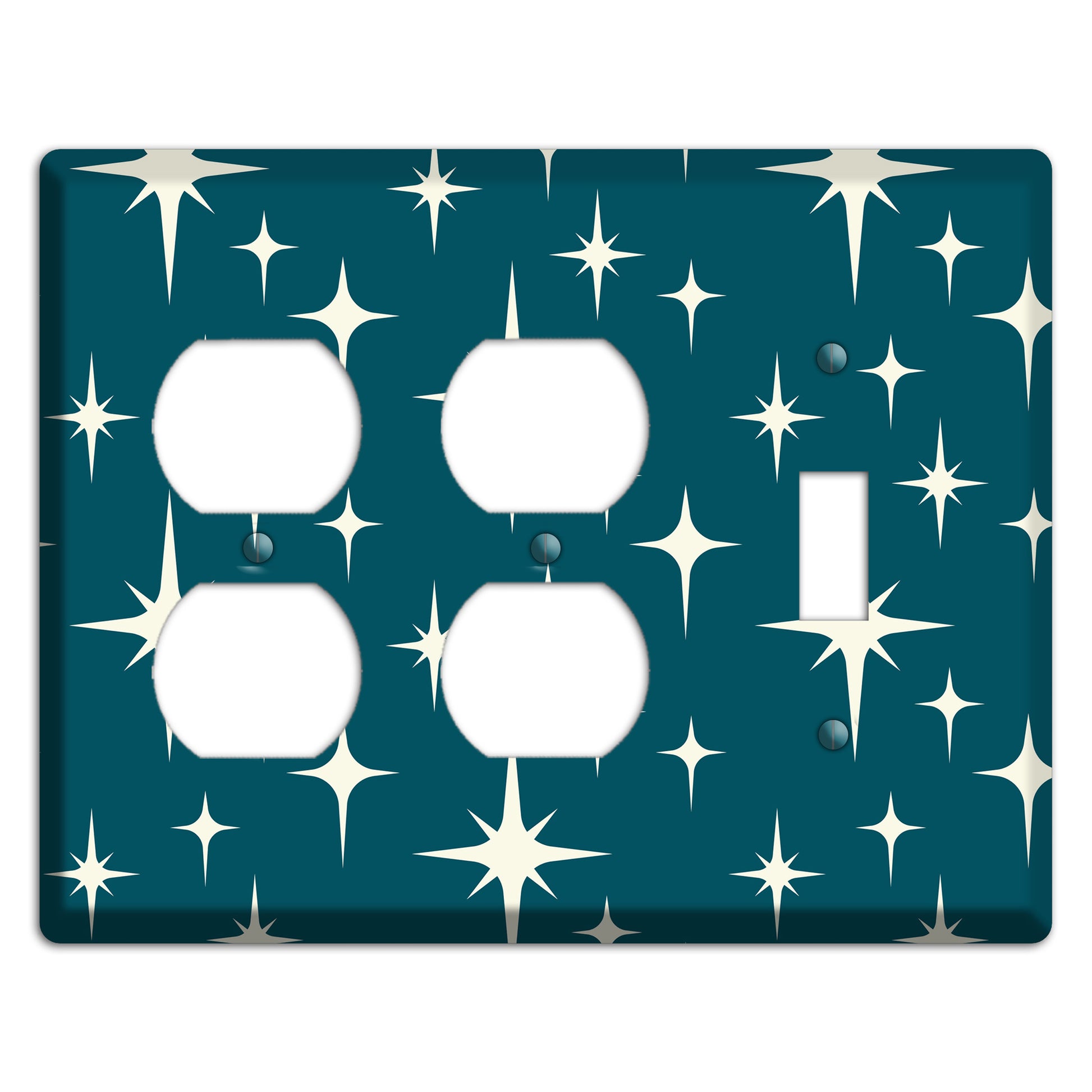 Navy Atomic Diamond 2 Duplex / Toggle Wallplate