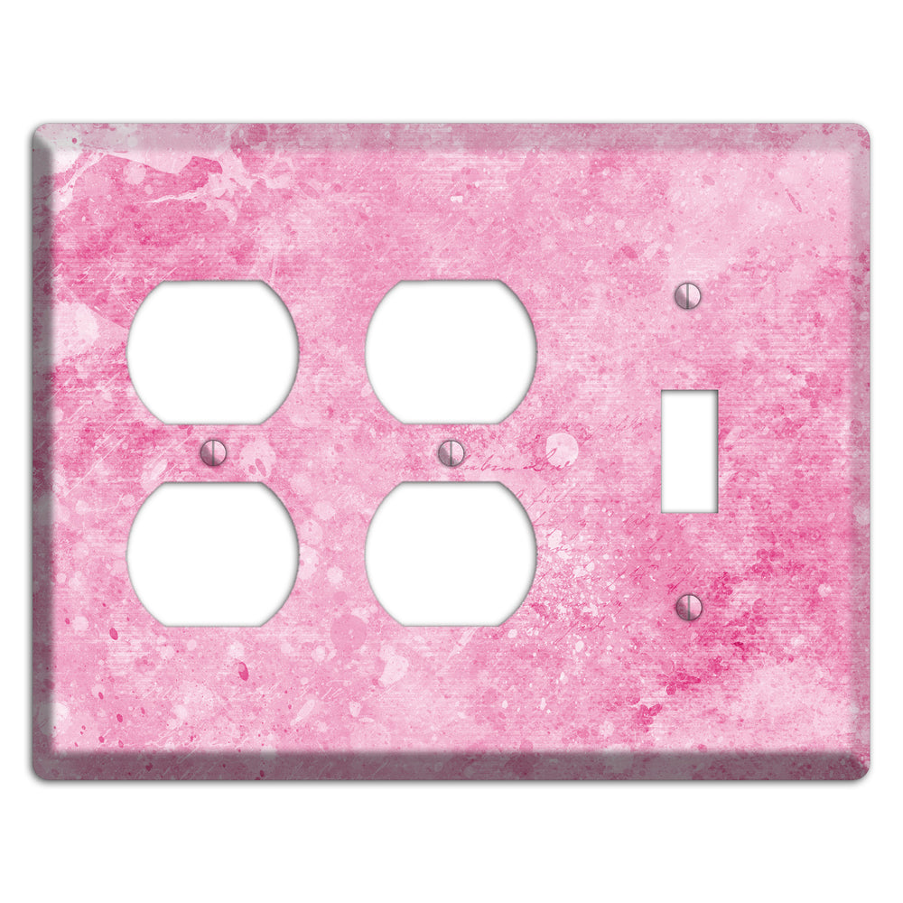 Wewak Pink Texture 2 Duplex / Toggle Wallplate