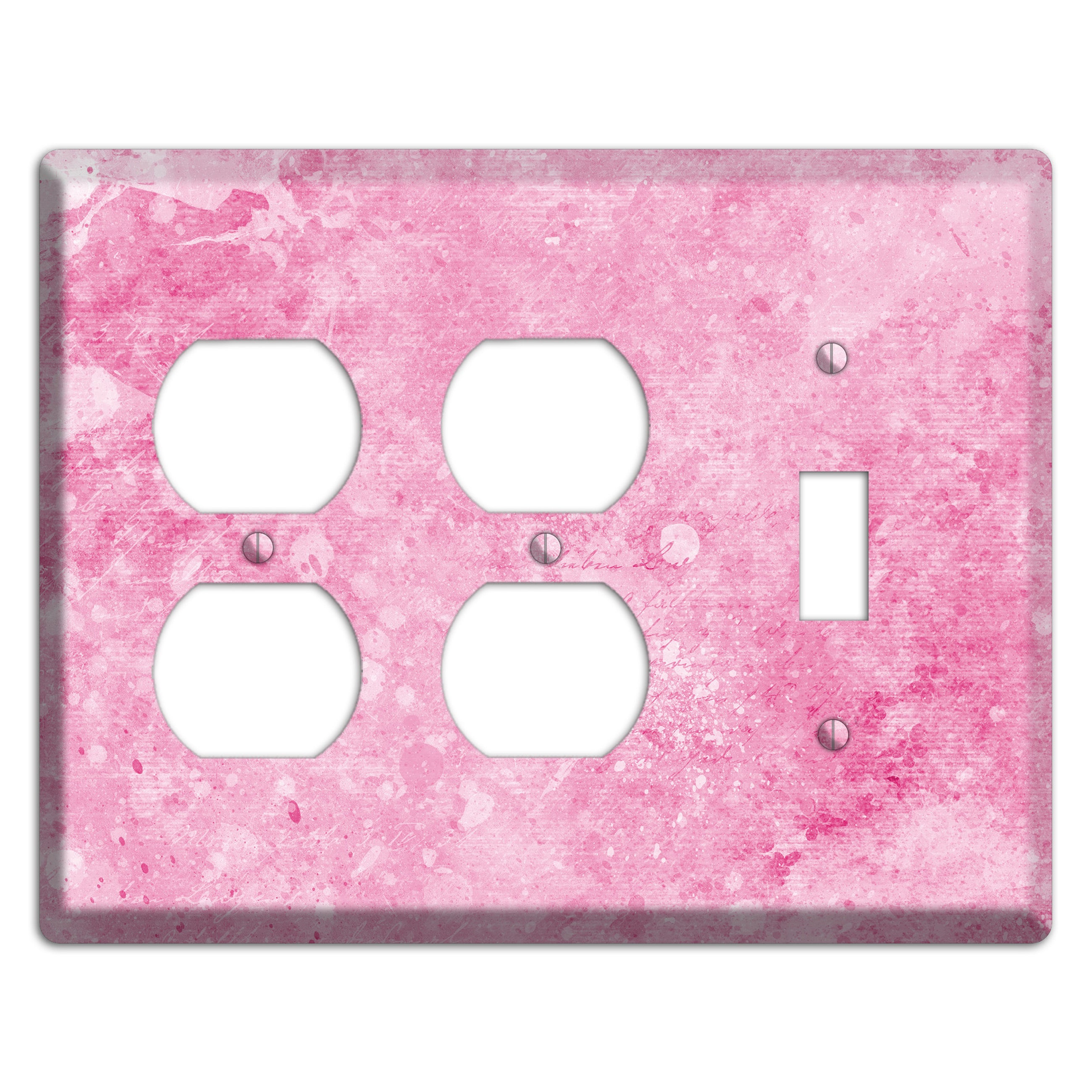 Wewak Pink Texture 2 Duplex / Toggle Wallplate