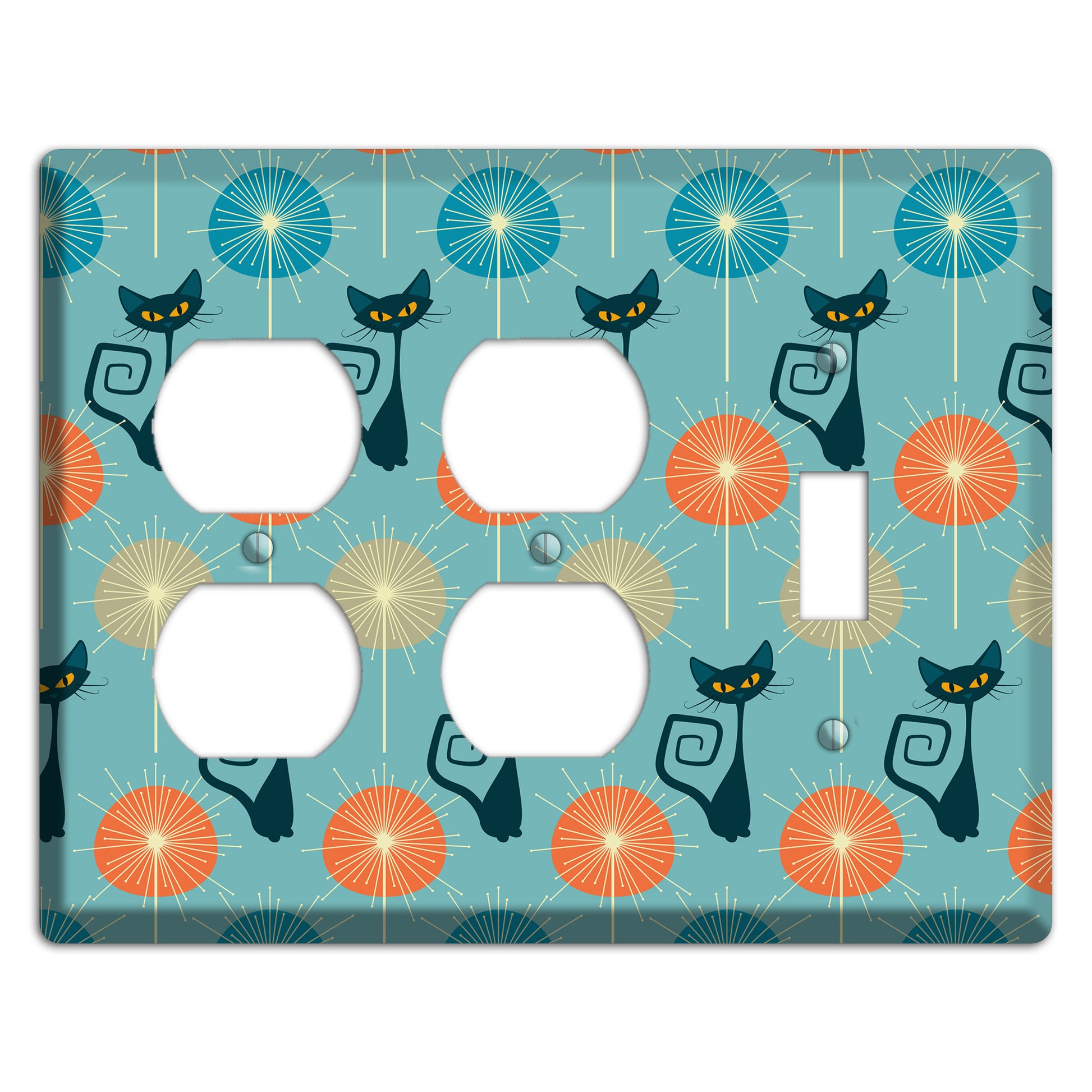 Atomic Burst Kitties 2 Duplex / Toggle Wallplate