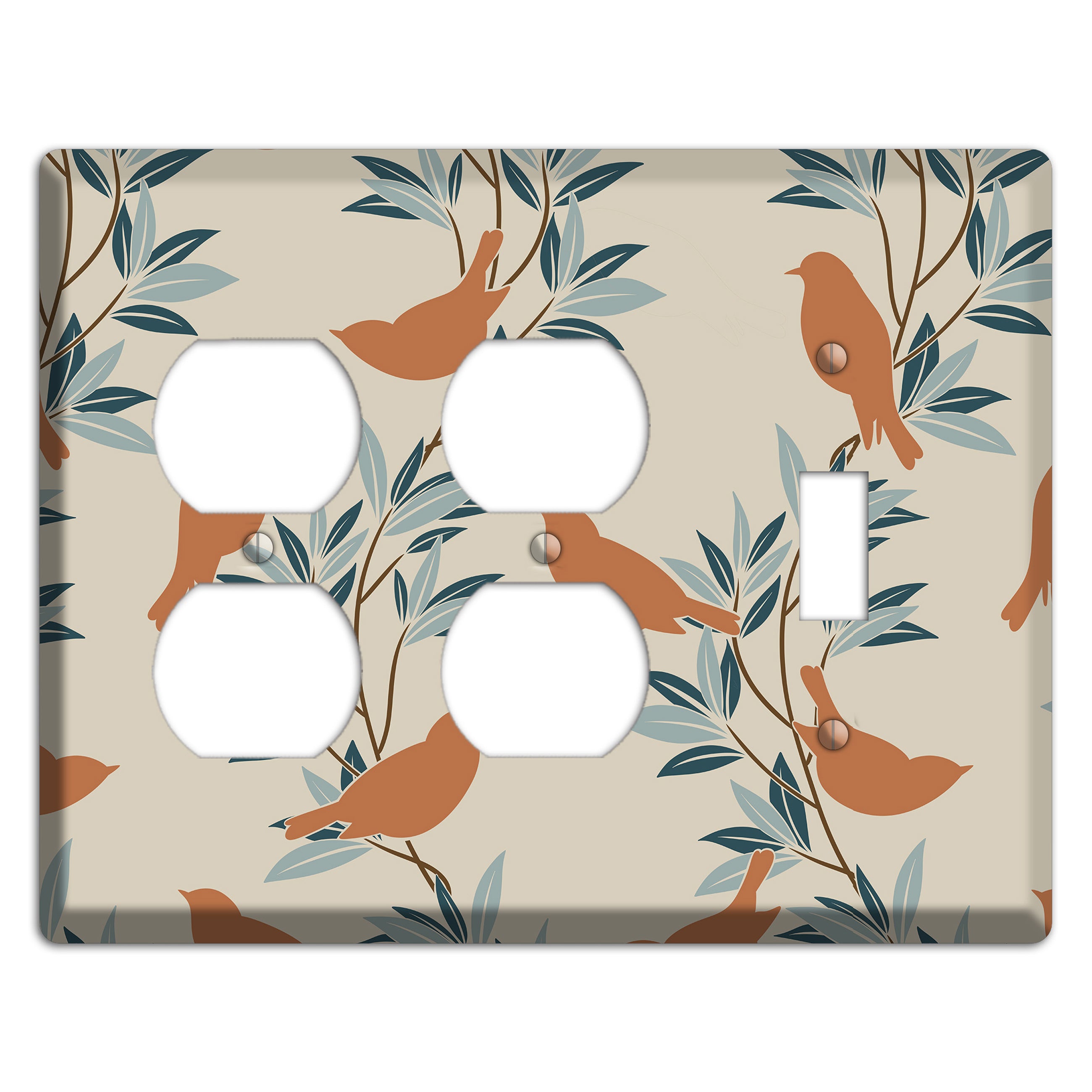 Bird Branch 2 2 Duplex / Toggle Wallplate