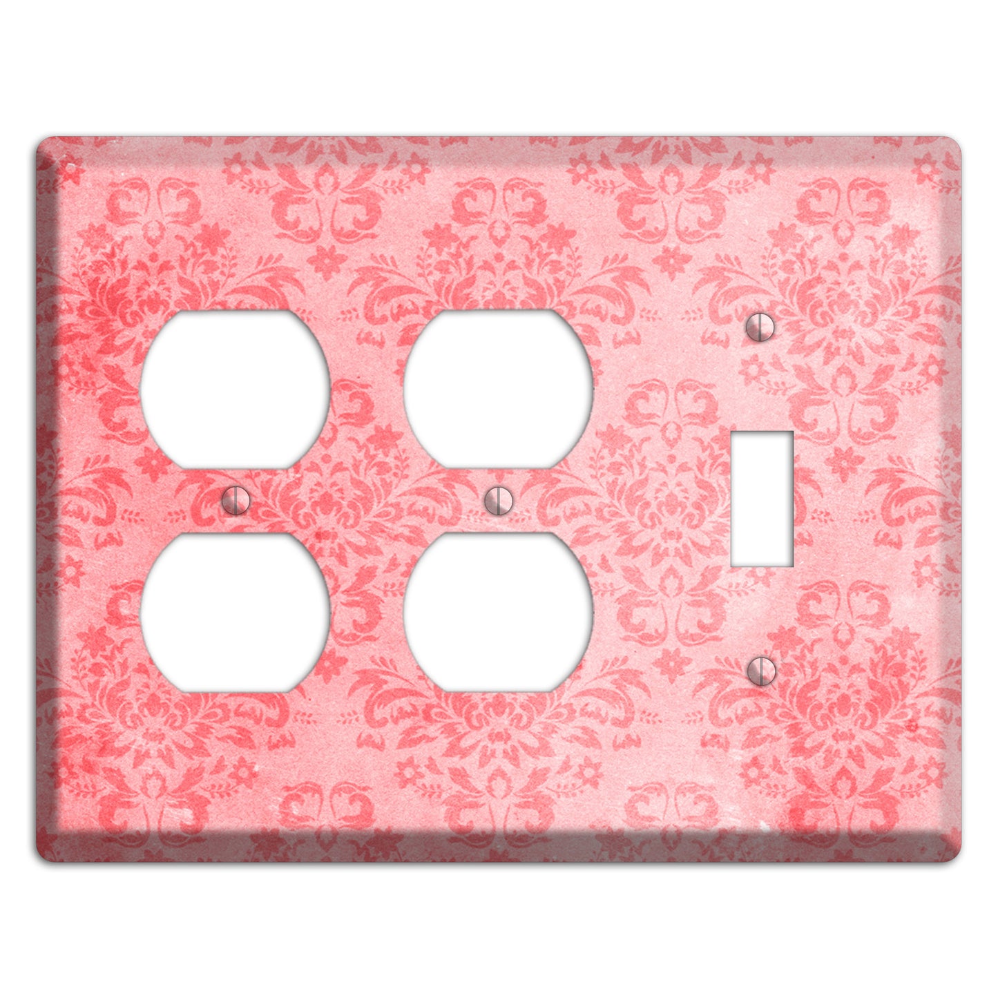Rose Bud Soft Coral 2 Duplex / Toggle Wallplate