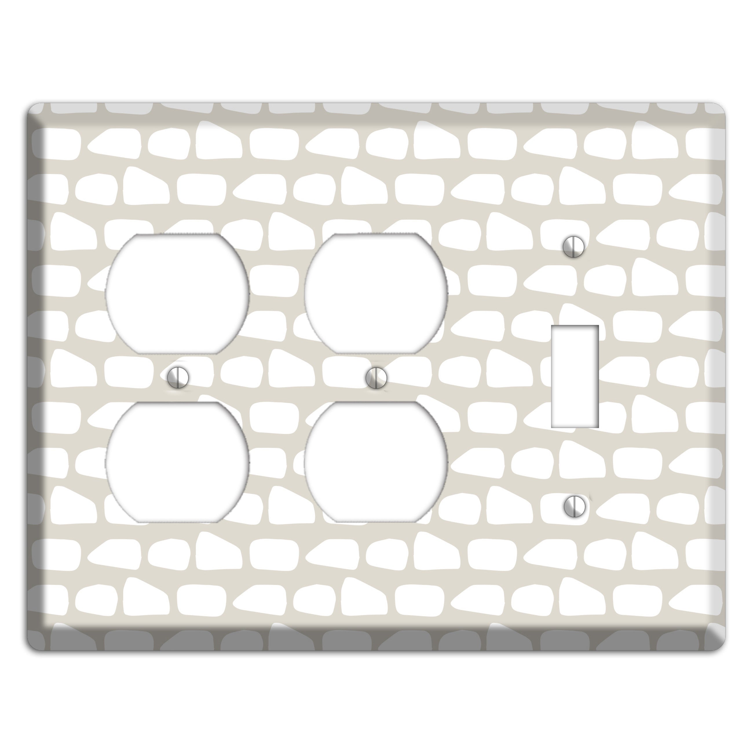 Simple Scandanavian Style Q 2 Duplex / Toggle Wallplate