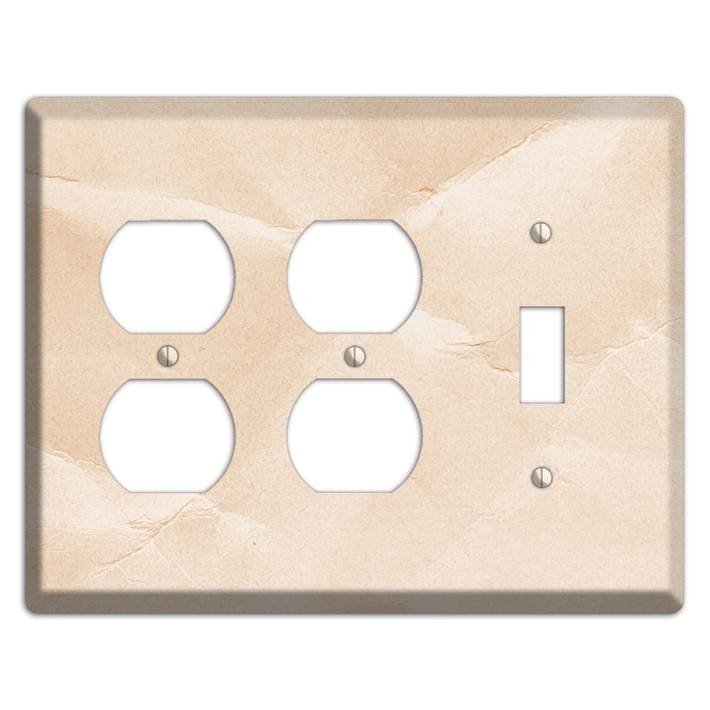 Almond Neutral Texture 2 Duplex / Toggle Wallplate