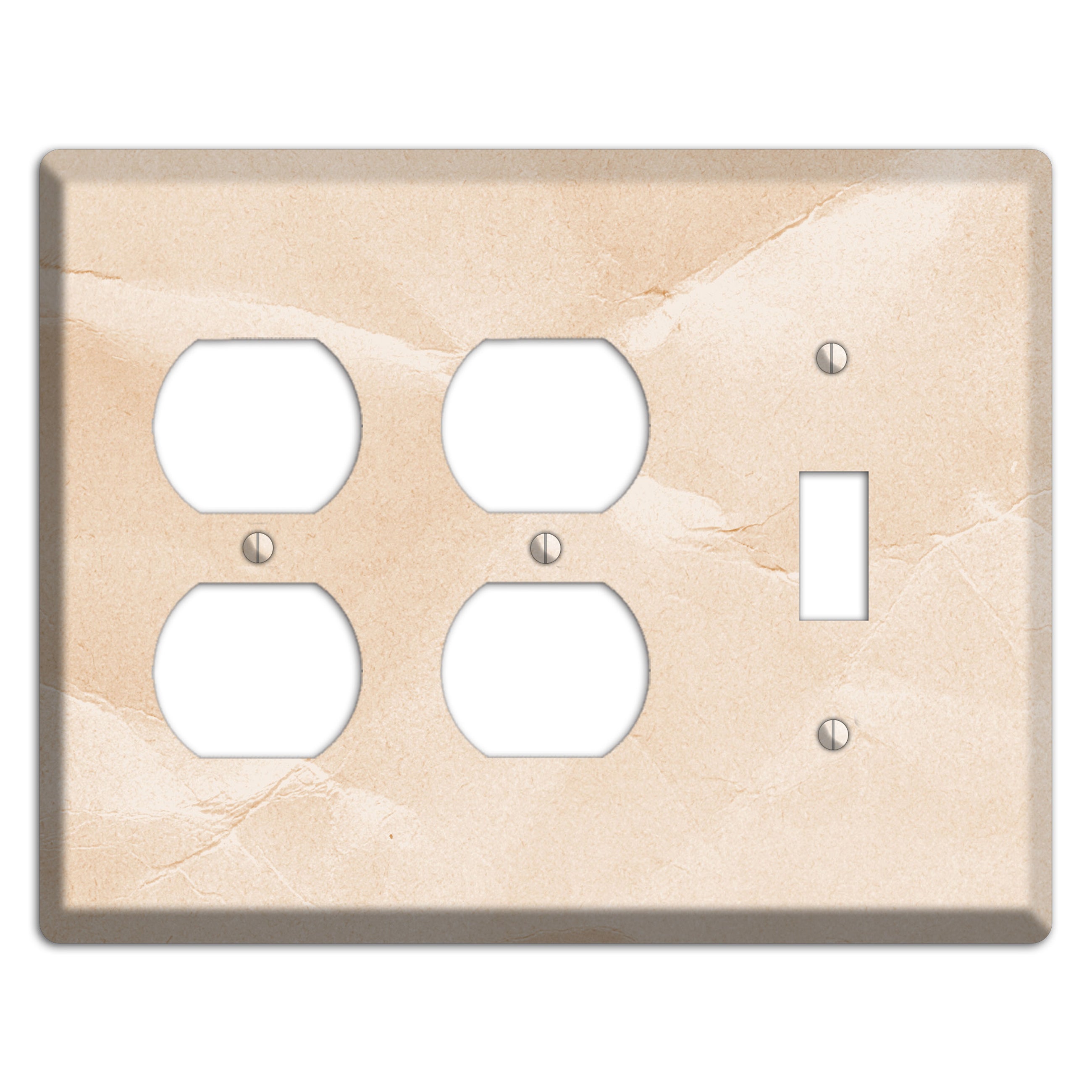 Almond Neutral Texture 2 Duplex / Toggle Wallplate