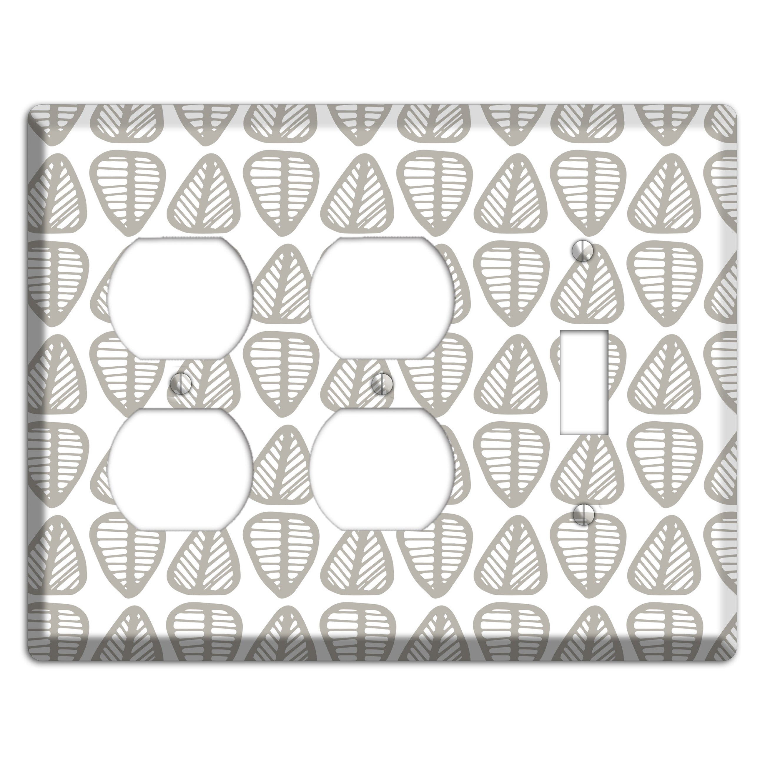 Simple Scandanavian Style B 2 Duplex / Toggle Wallplate