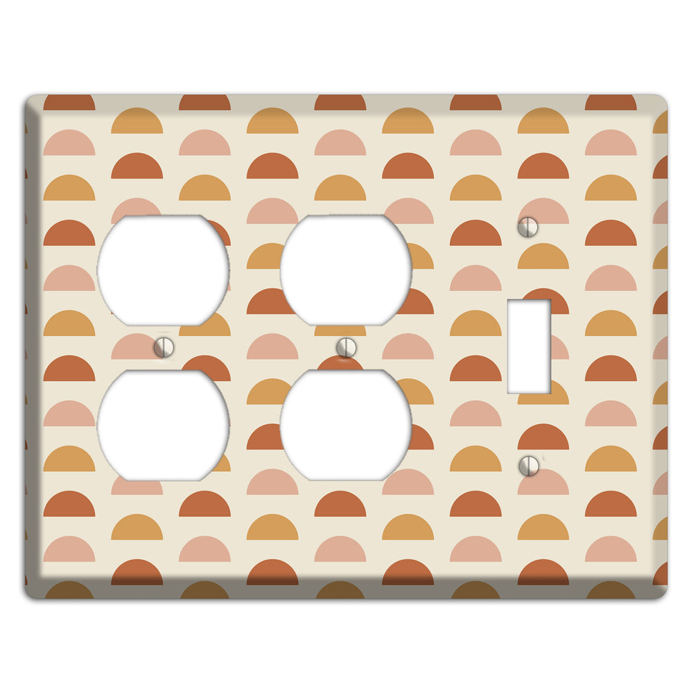 Peachy Half Moons 2 Duplex / Toggle Wallplate