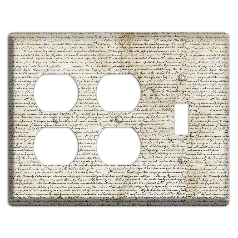 Stained Script 2 Duplex / Toggle Wallplate