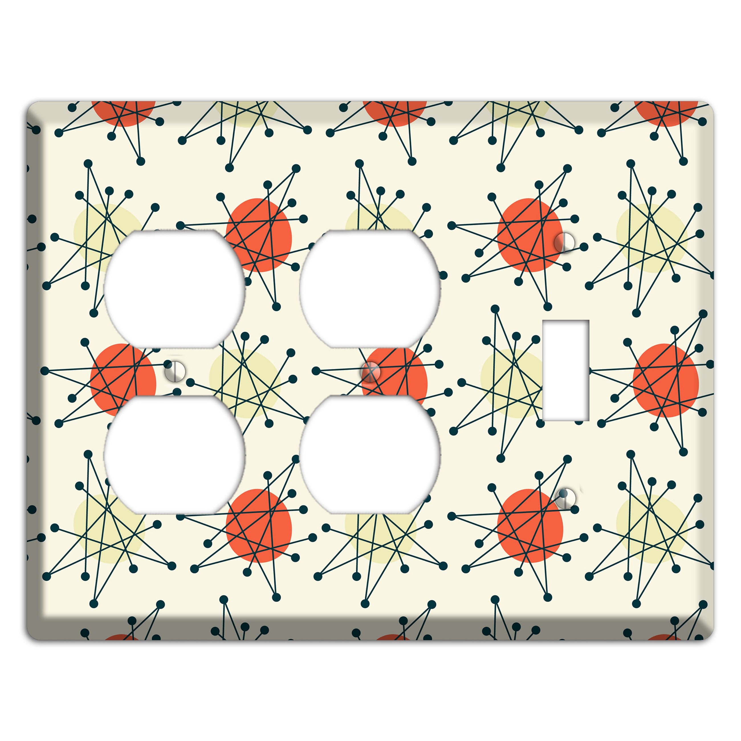 Atomic Star Burst 2 Duplex / Toggle Wallplate