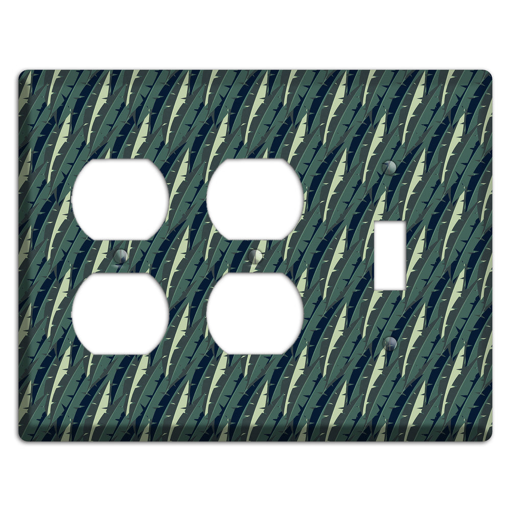 Leaves Style M 2 Duplex / Toggle Wallplate