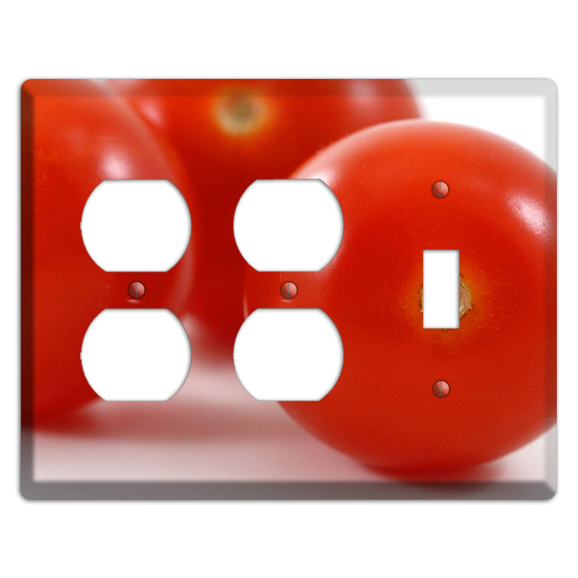 Tomoatoes Large 2 Duplex / Toggle Wallplate