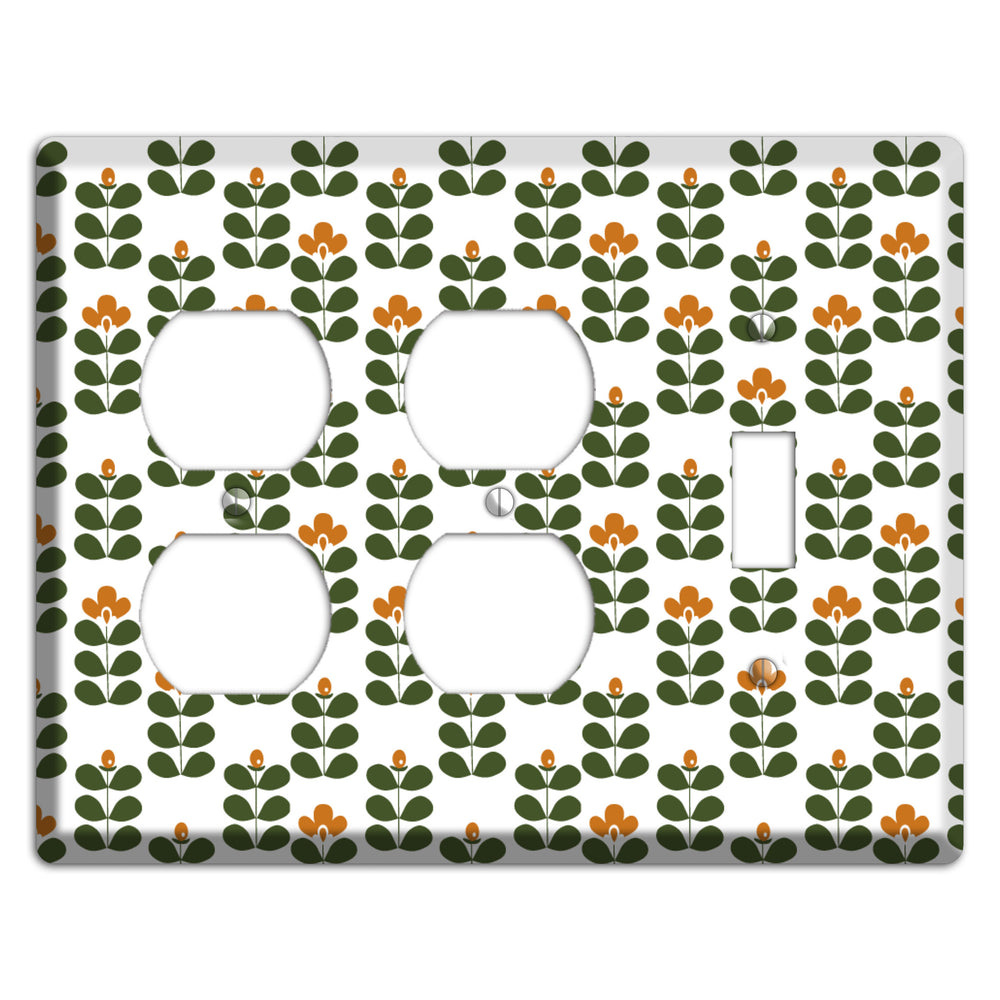 Green Small Sprouts 2 Duplex / Toggle Wallplate
