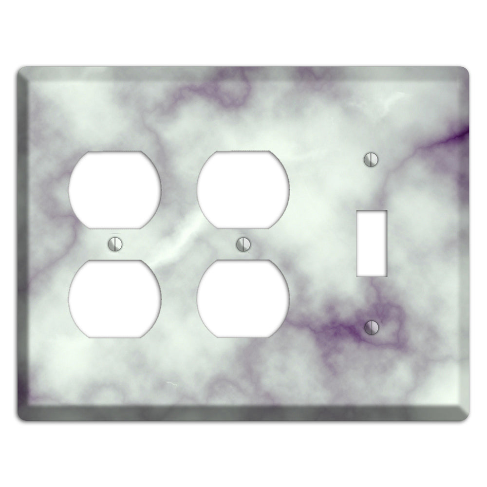 Gray Nurse Marble 2 Duplex / Toggle Wallplate