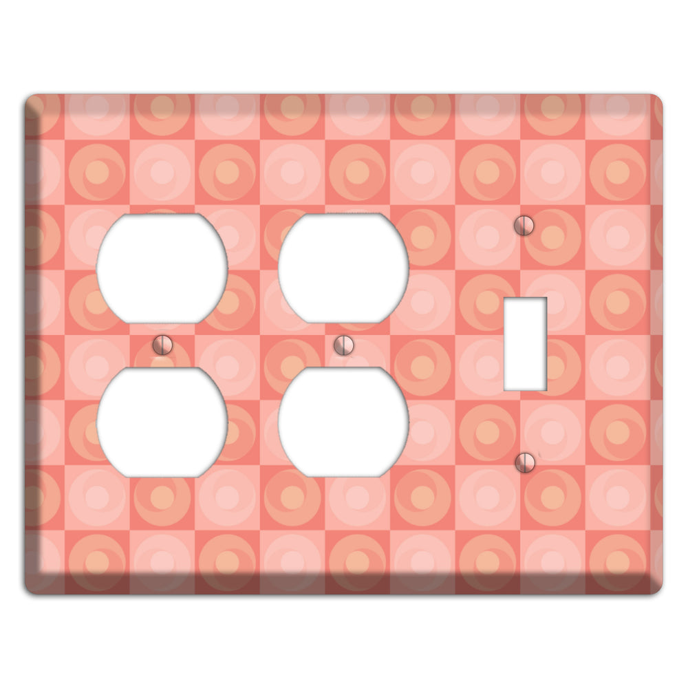 Pink Tiled Circles 2 Duplex / Toggle Wallplate