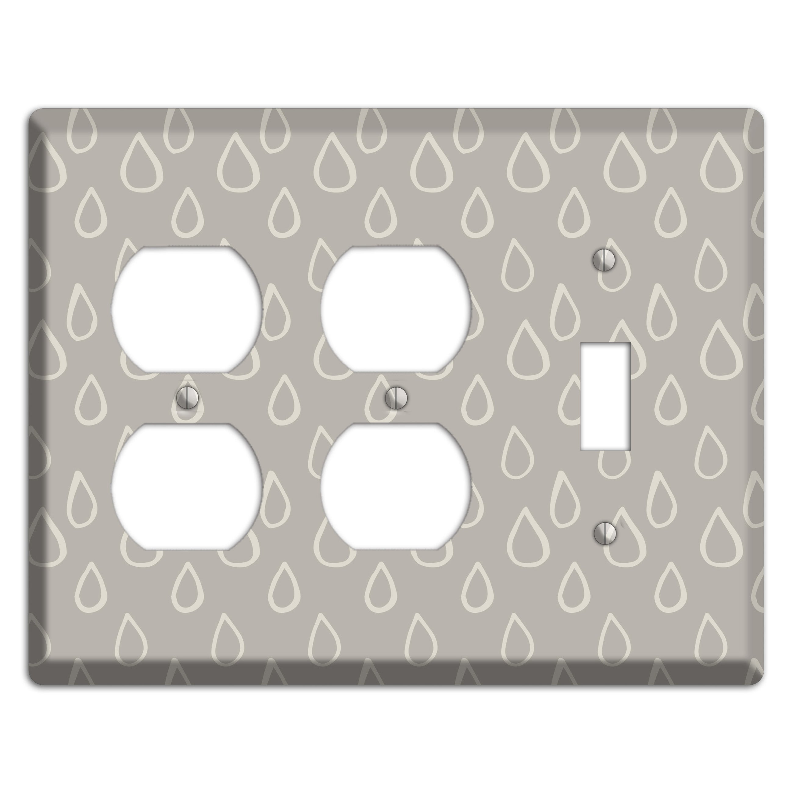 Simple Scandanavian Style N 2 Duplex / Toggle Wallplate