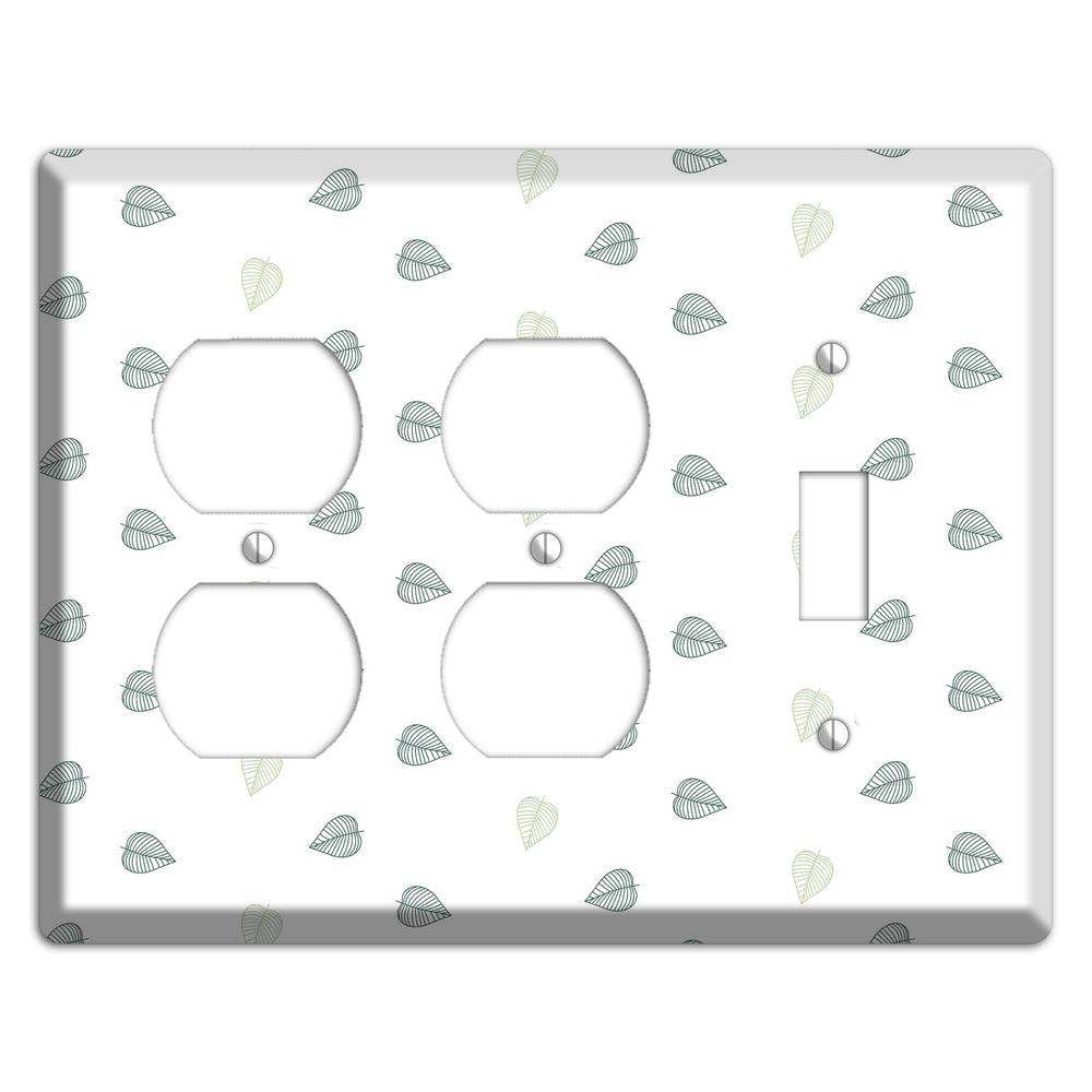 Leaves Style BB 2 Duplex / Toggle Wallplate
