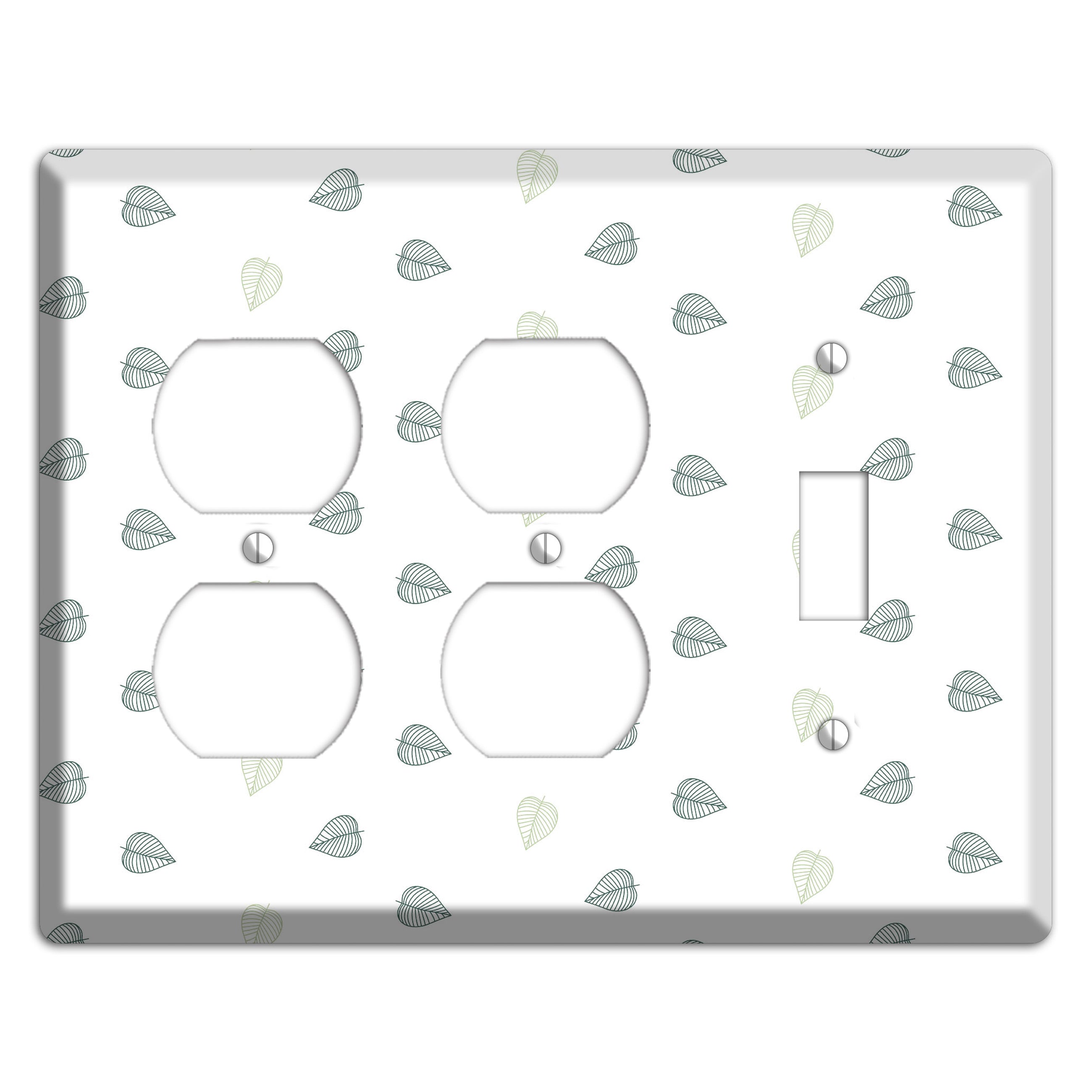 Leaves Style BB 2 Duplex / Toggle Wallplate