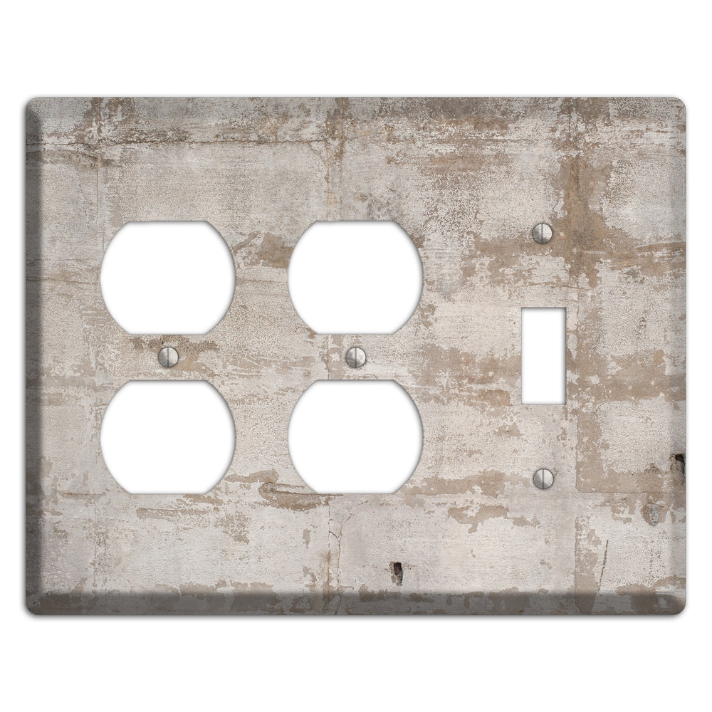 Old Concrete 3 2 Duplex / Toggle Wallplate