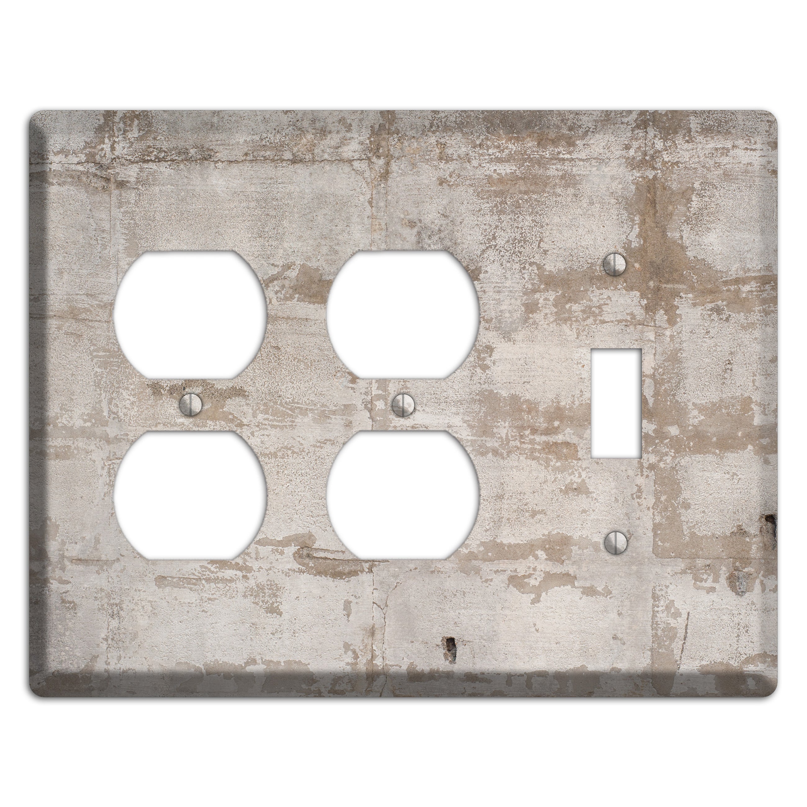 Old Concrete 3 2 Duplex / Toggle Wallplate