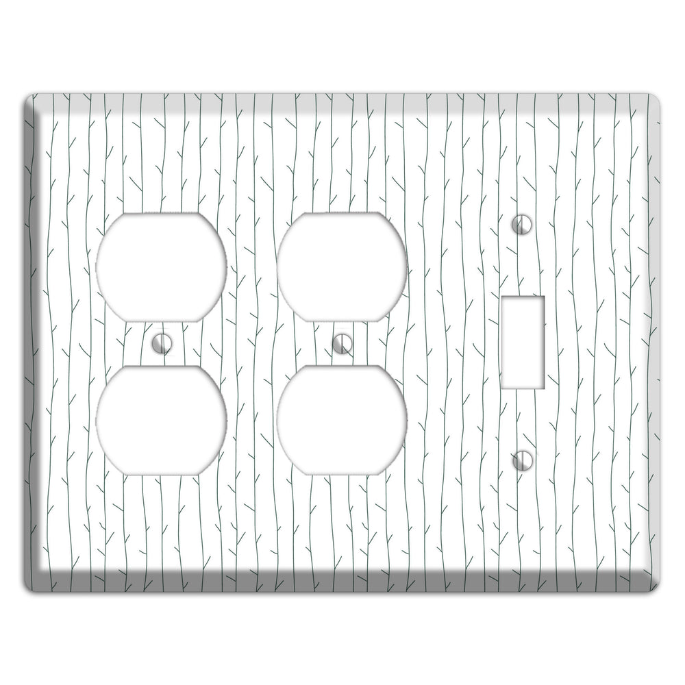 Leaves Style D 2 Duplex / Toggle Wallplate