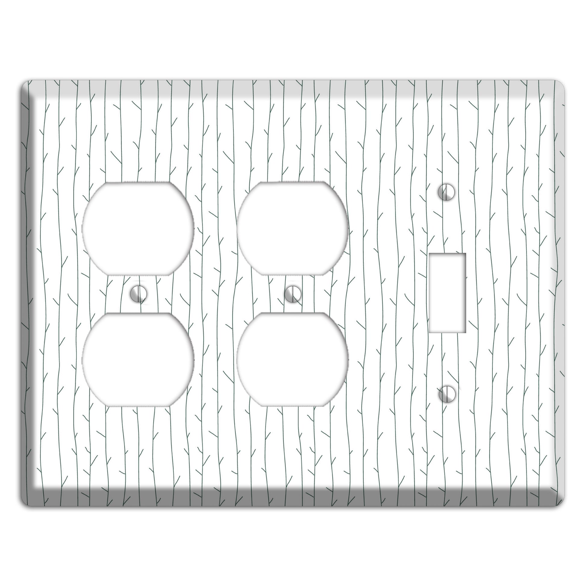 Leaves Style D 2 Duplex / Toggle Wallplate