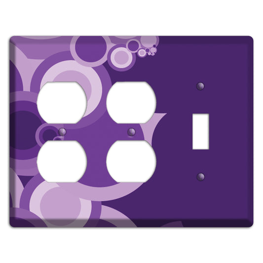 Purple Circles 2 Duplex / Toggle Wallplate