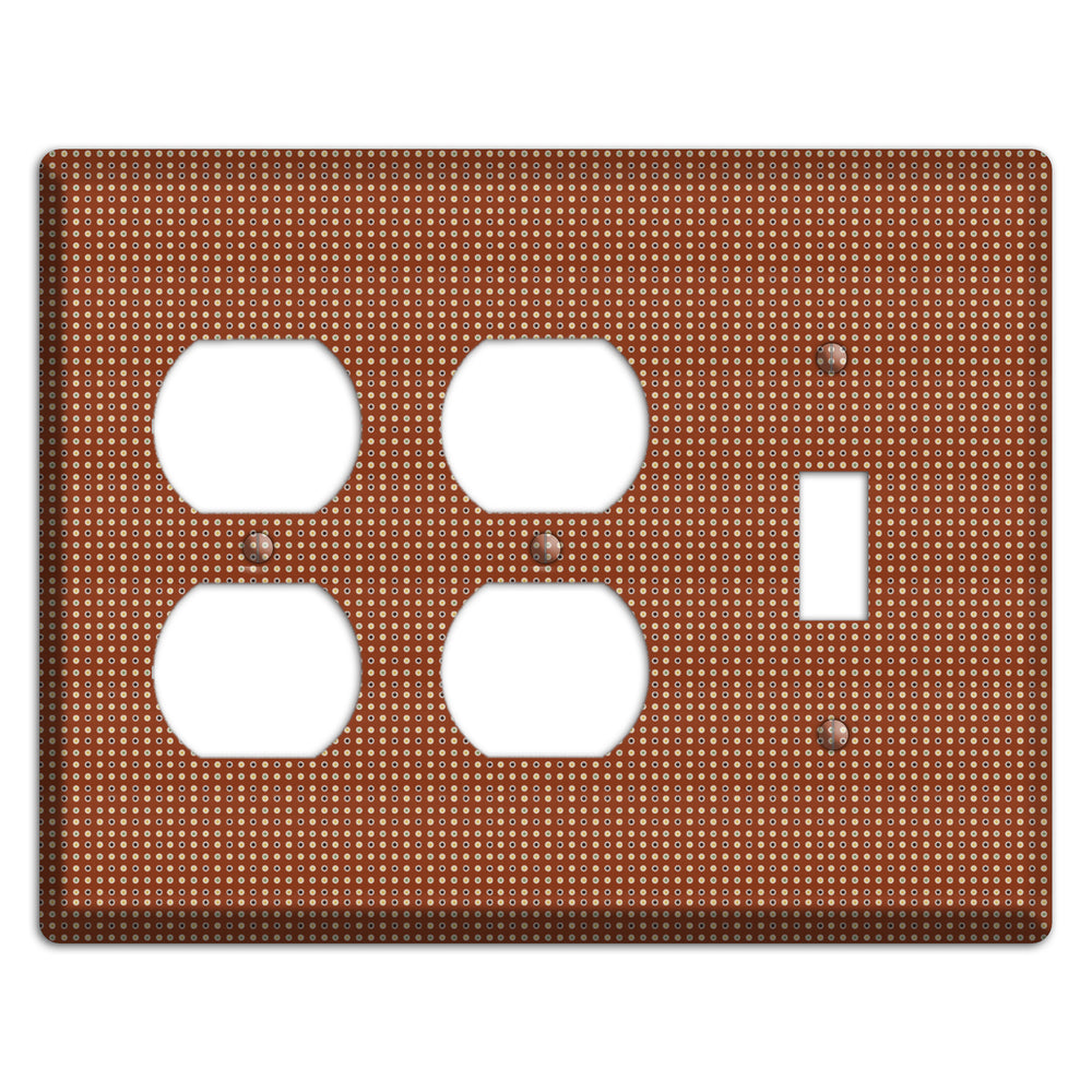 Maroon Weave 2 Duplex / Toggle Wallplate