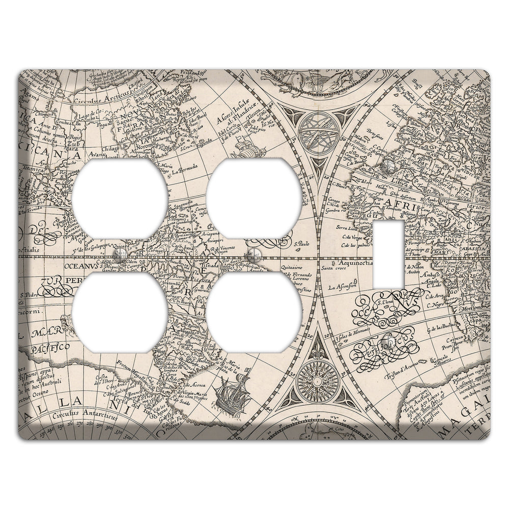 Map of South America 2 Duplex / Toggle Wallplate