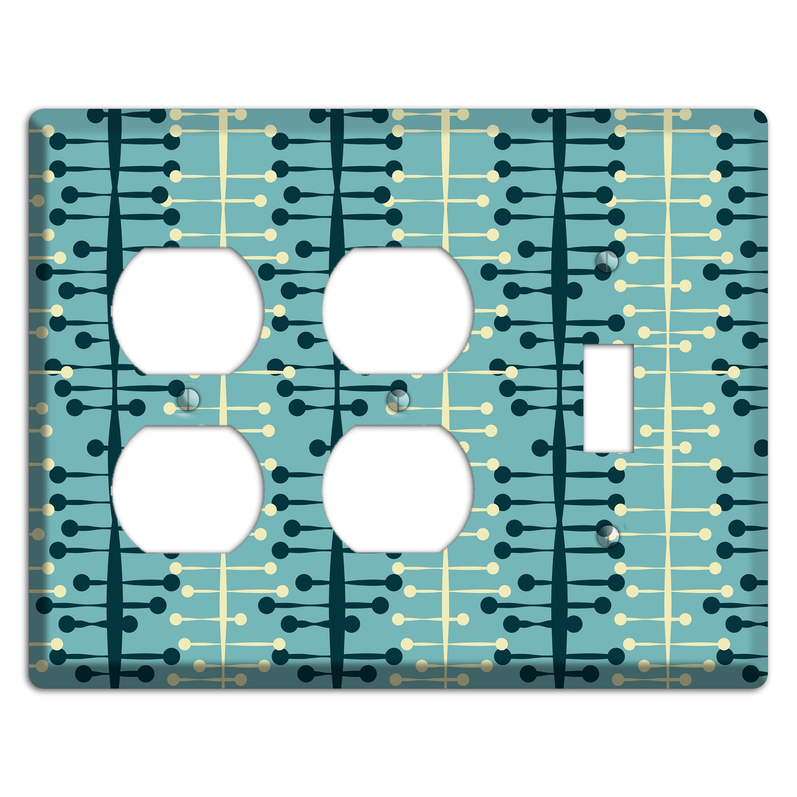 Mid Century Twist 2 Duplex / Toggle Wallplate