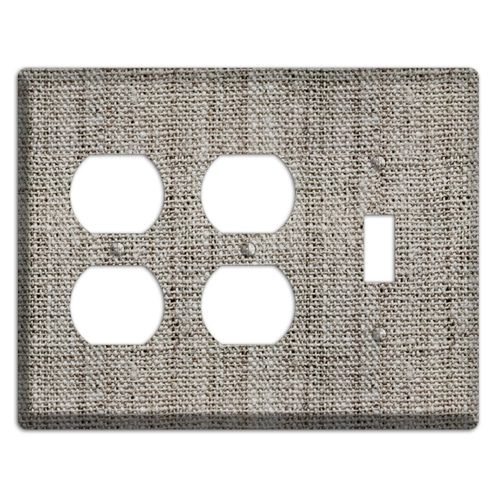 Zorba Burlap 2 Duplex / Toggle Wallplate