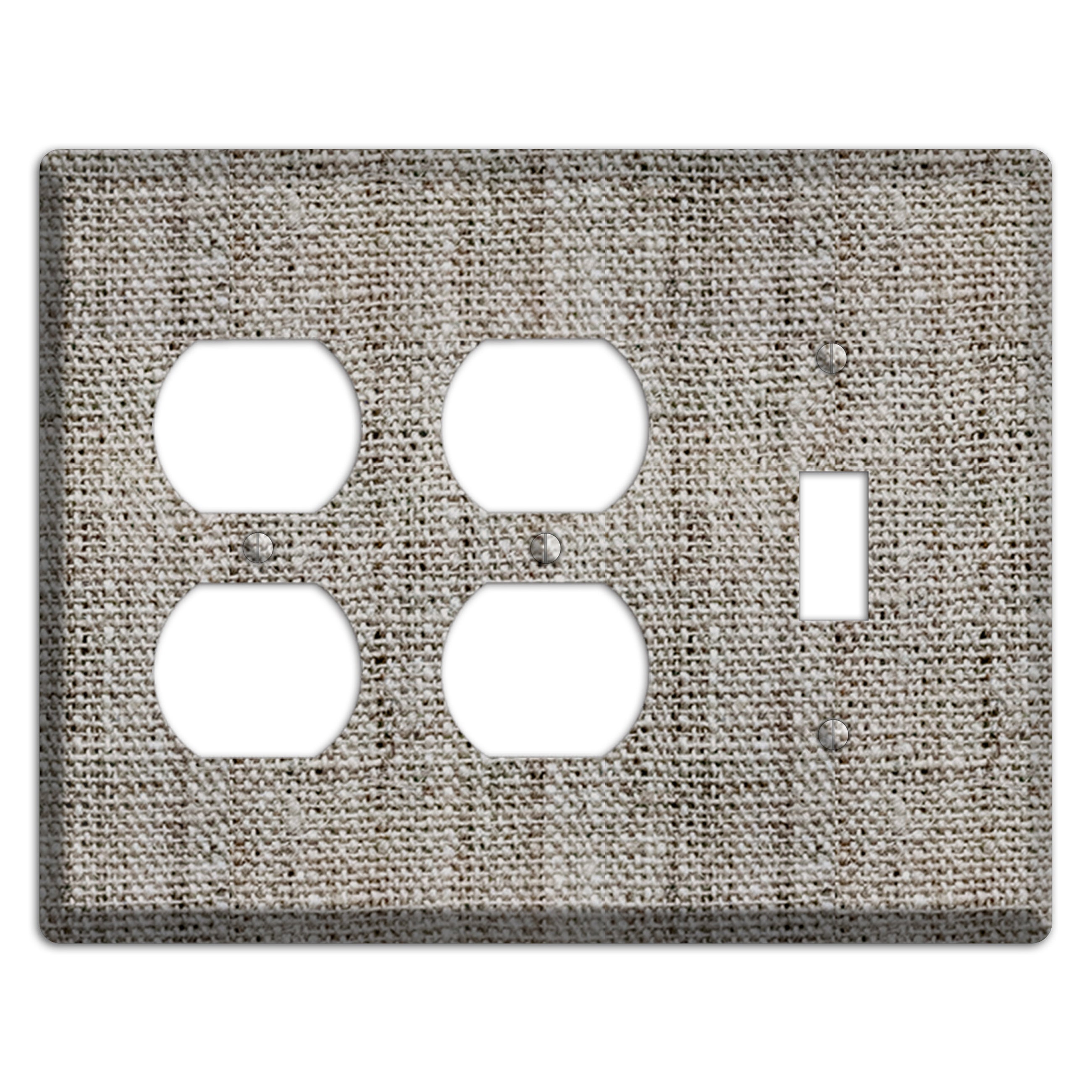 Zorba Burlap 2 Duplex / Toggle Wallplate