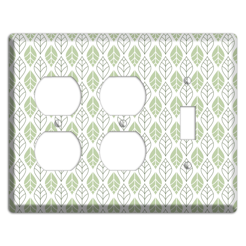 Leaves Style W 2 Duplex / Toggle Wallplate