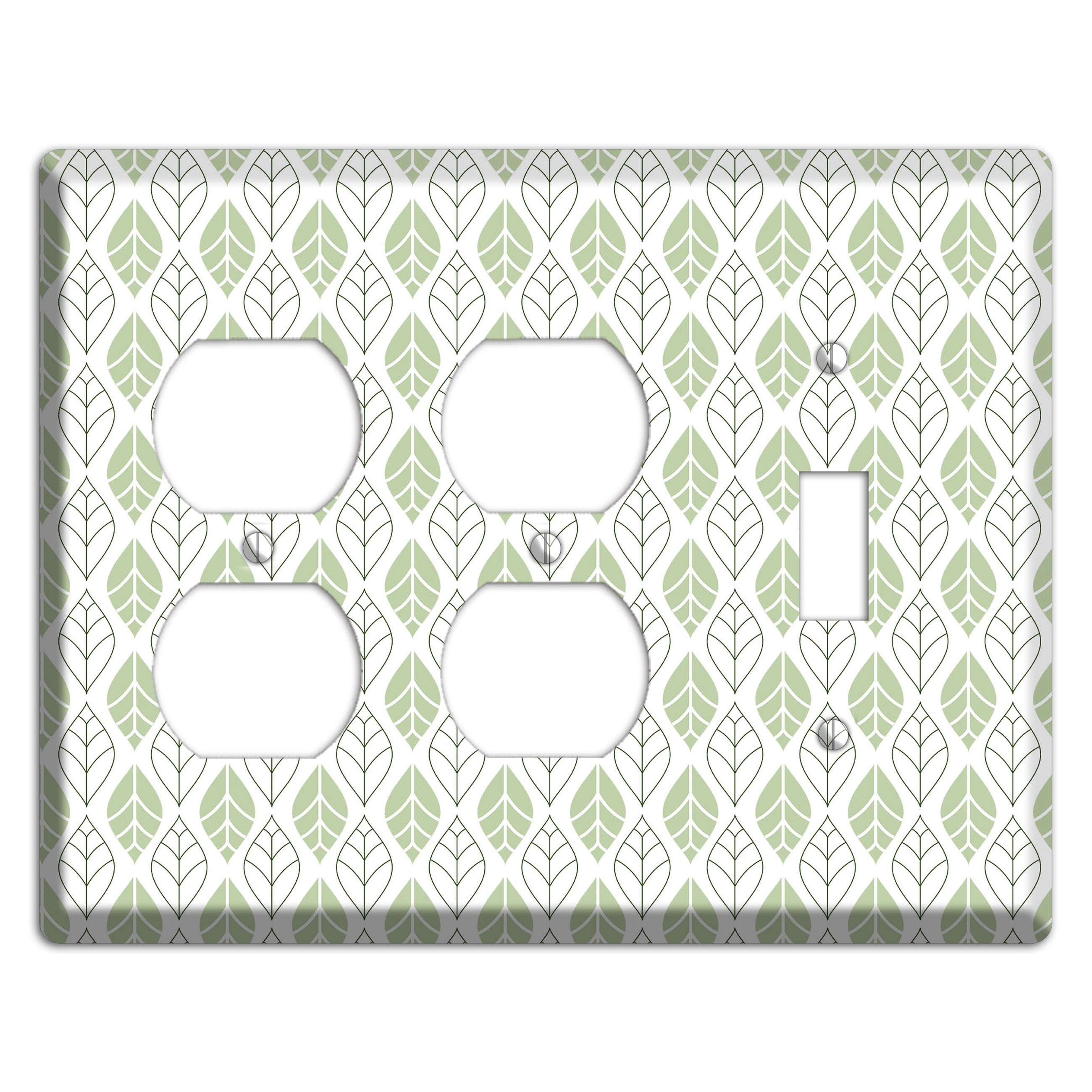 Leaves Style W 2 Duplex / Toggle Wallplate