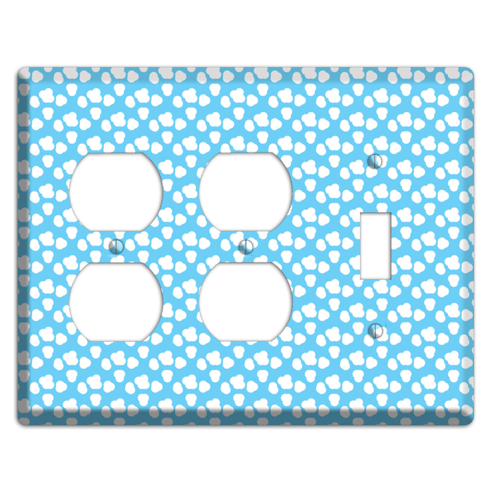 Blue Small Clouds 2 Duplex / Toggle Wallplate