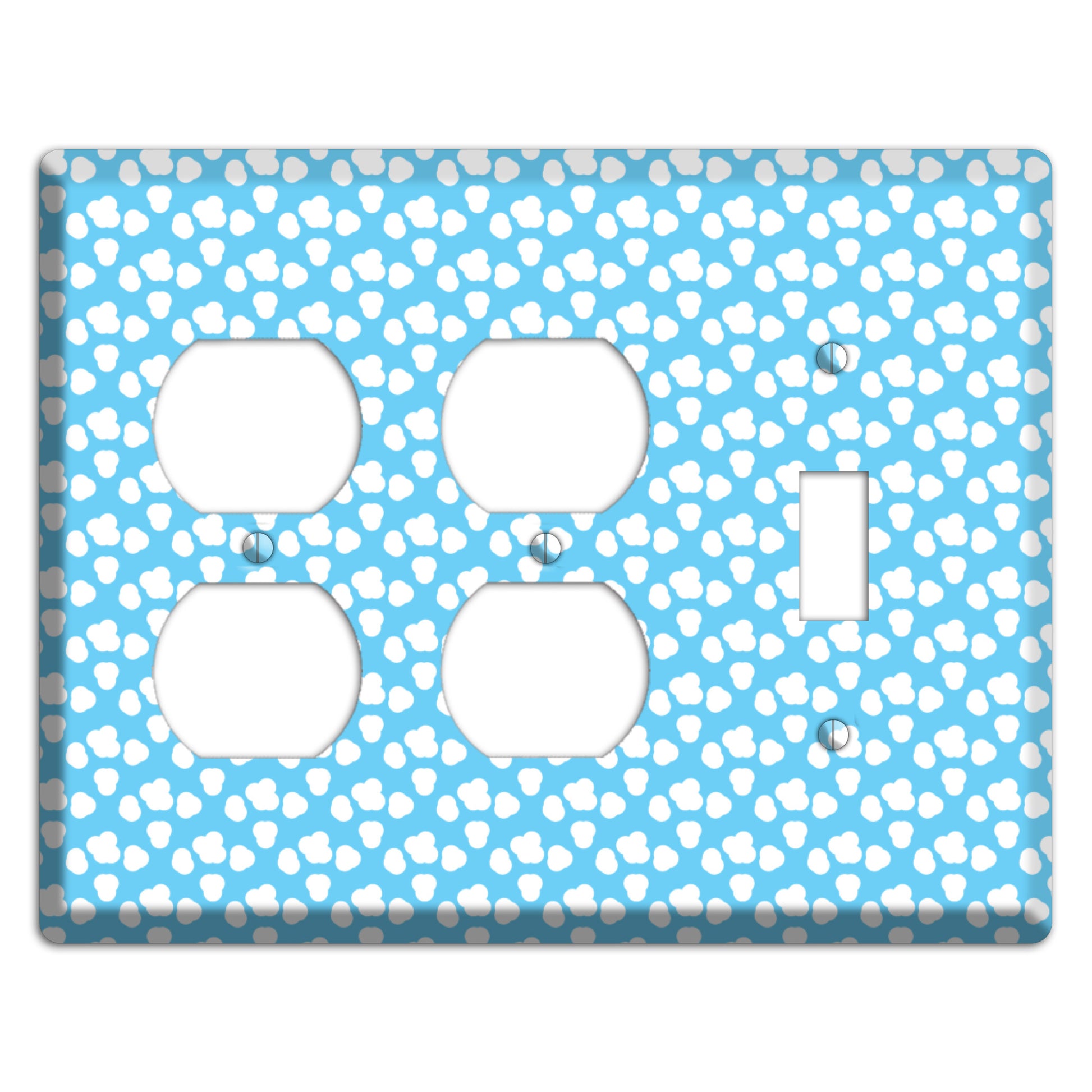 Blue Small Clouds 2 Duplex / Toggle Wallplate