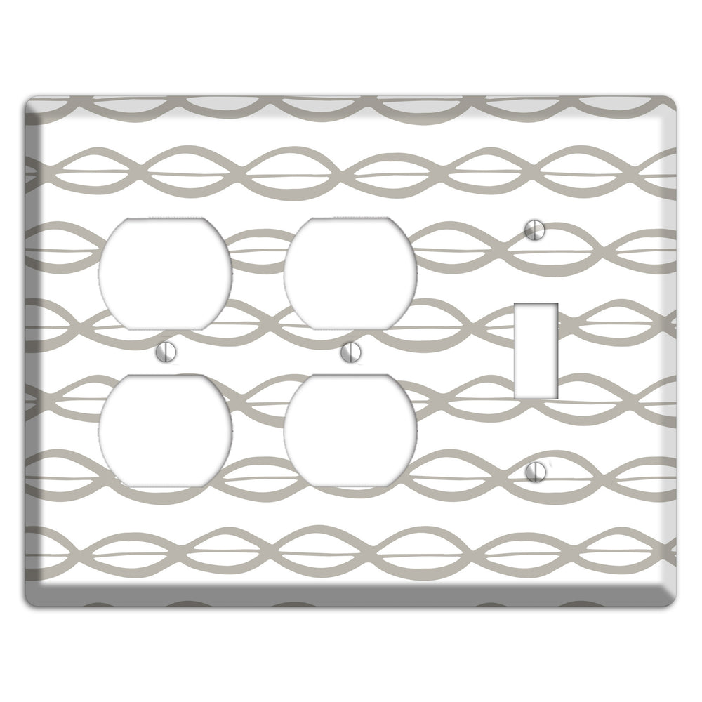 Simple Scandanavian Style D 2 Duplex / Toggle Wallplate