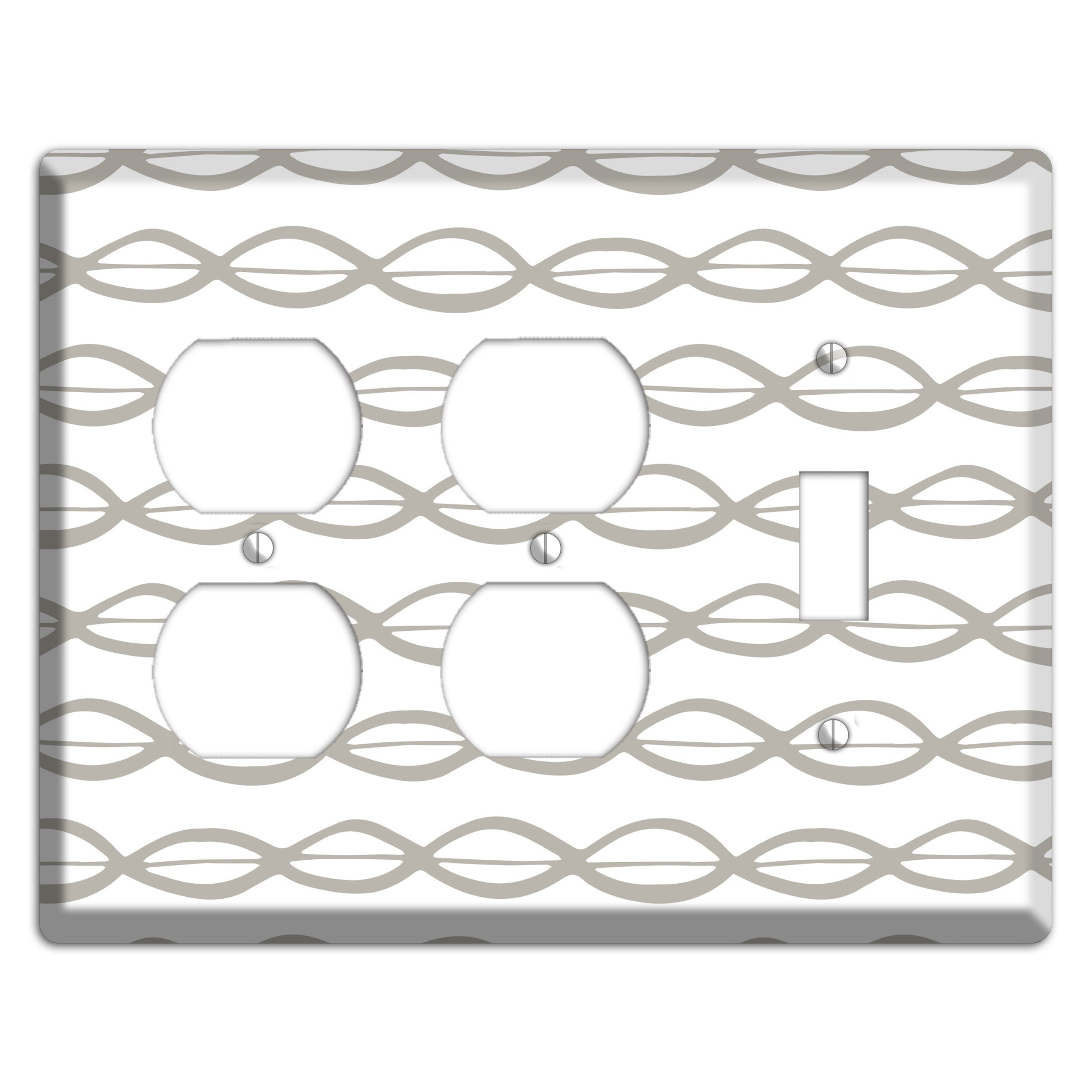 Simple Scandanavian Style D 2 Duplex / Toggle Wallplate