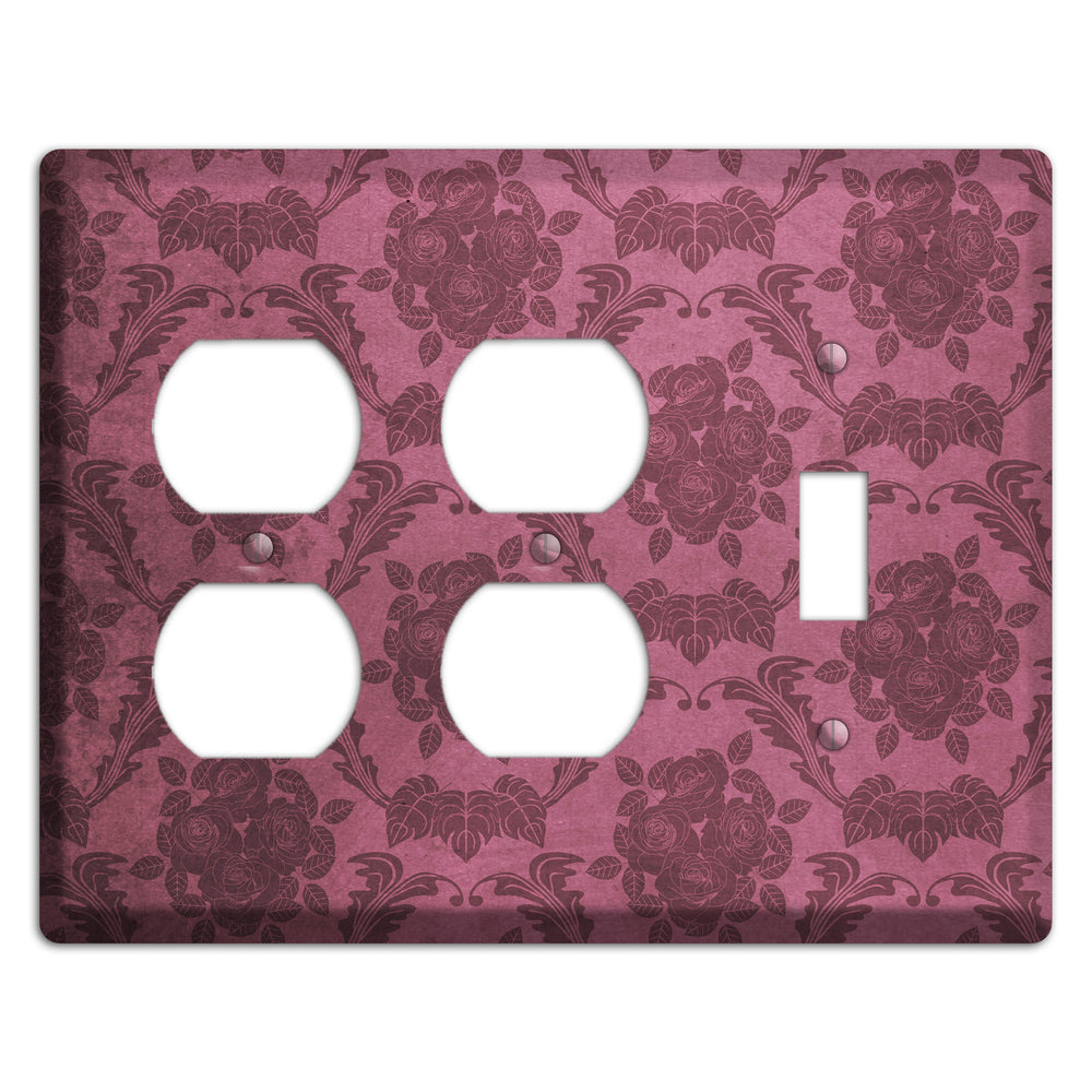 Turkish Rose Vintage Rose Damask 2 Duplex / Toggle Wallplate