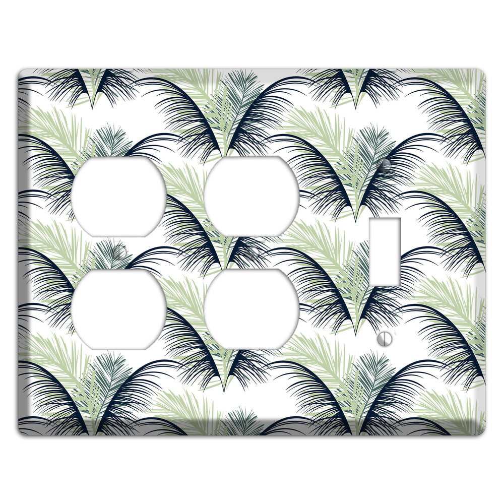 Leaves Style II 2 Duplex / Toggle Wallplate